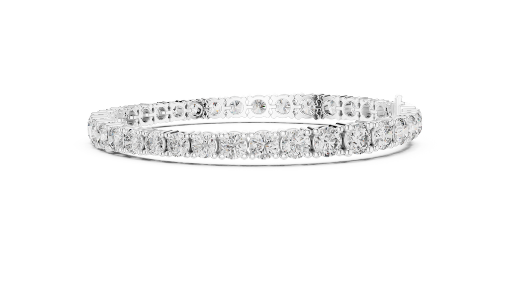 Graduated Round Diamond Tennis Bracelet