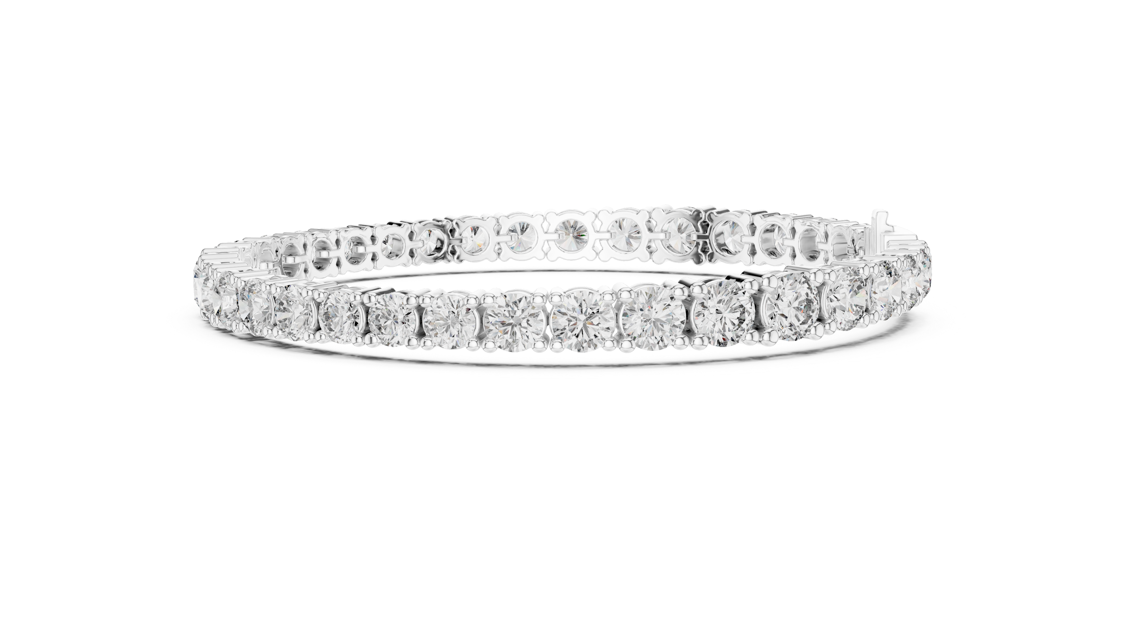 Graduated Round Diamond Tennis Bracelet
