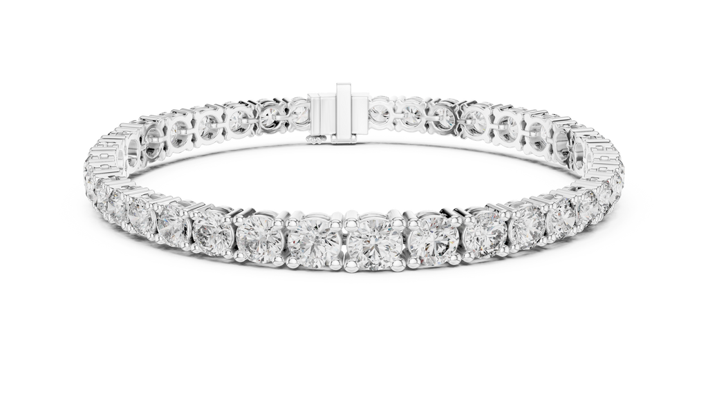 Graduated Round Diamond Tennis Bracelet