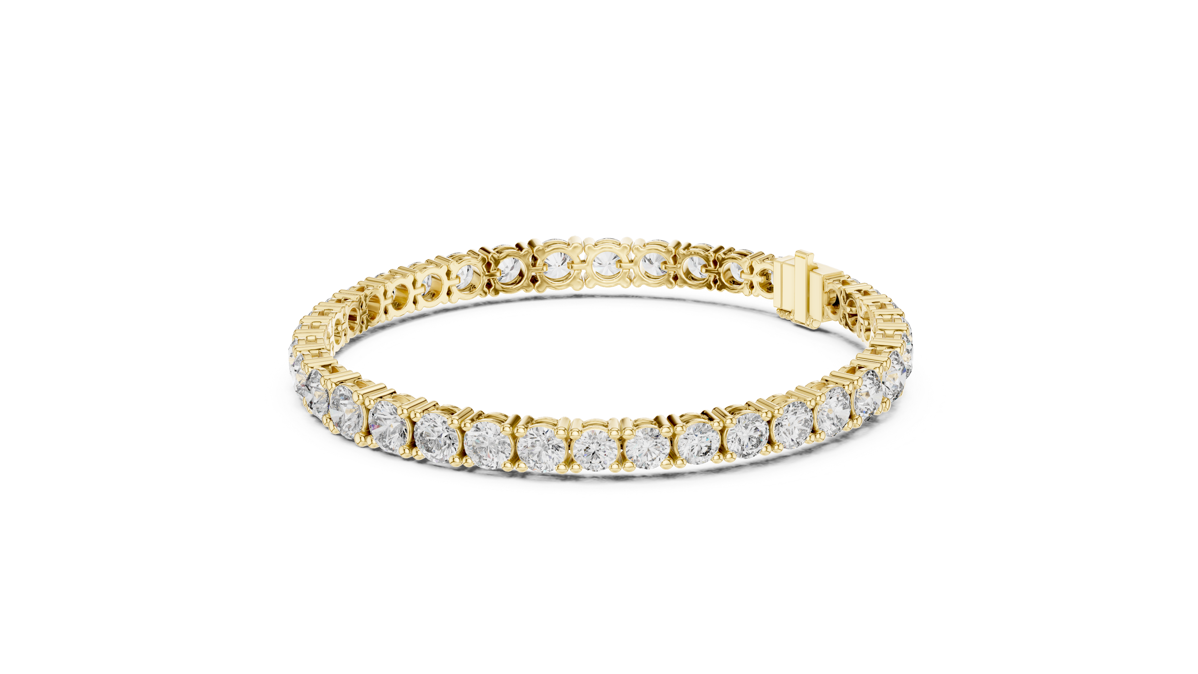 Graduated Round Diamond Tennis Bracelet
