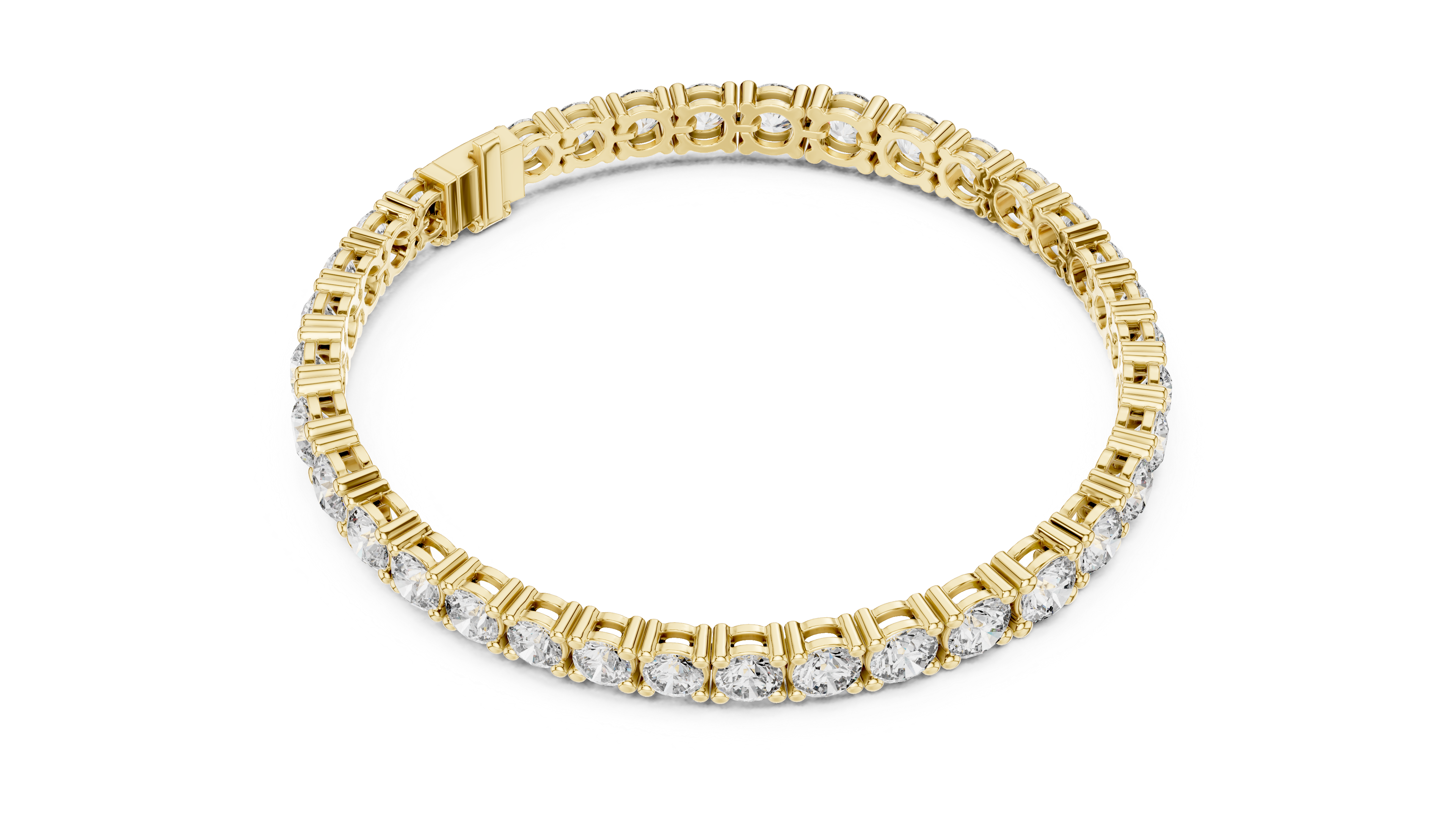 Graduated Round Diamond Tennis Bracelet