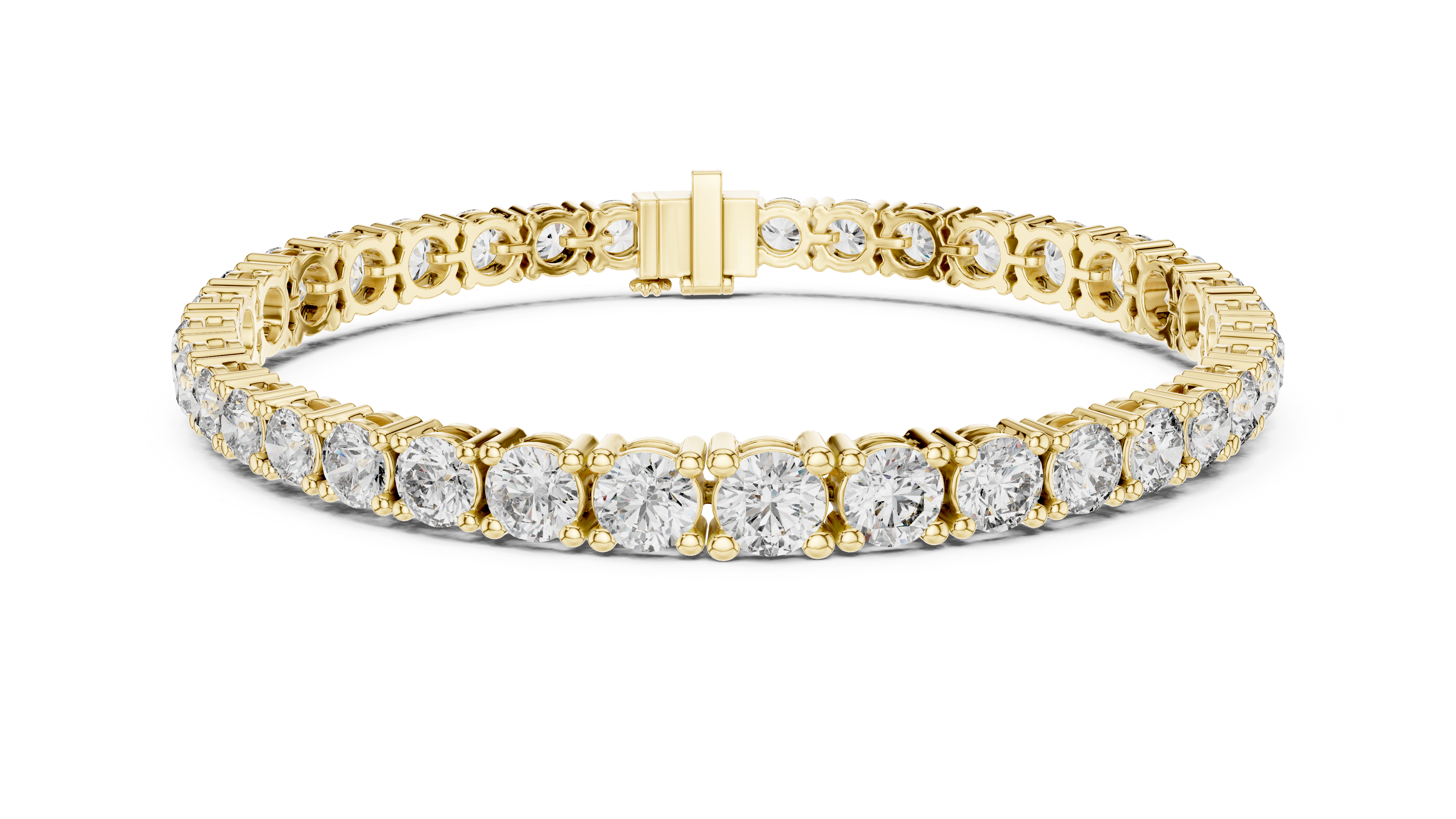 Graduated Round Diamond Tennis Bracelet