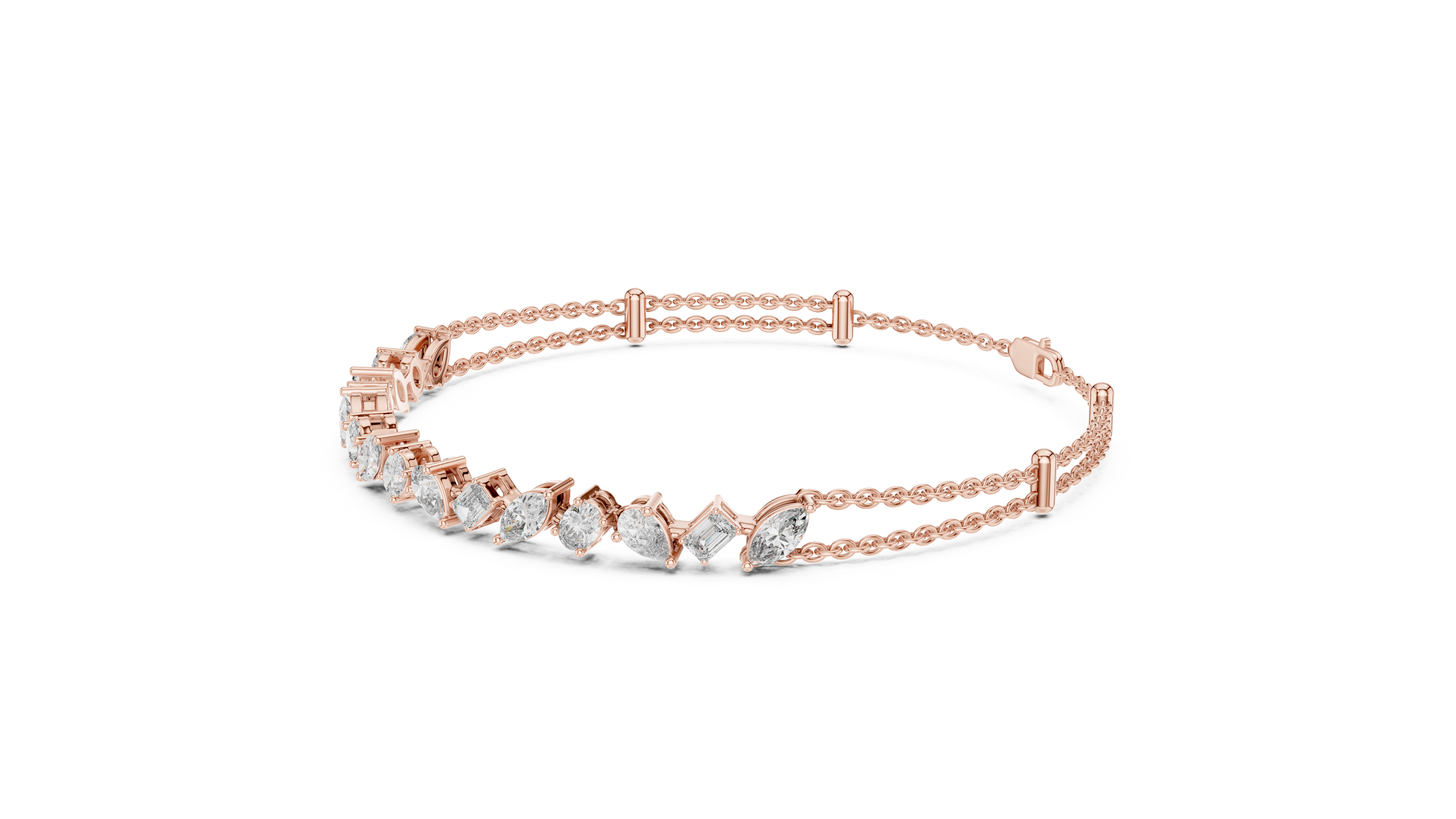 Mixed Shape Diamond Bracelet
