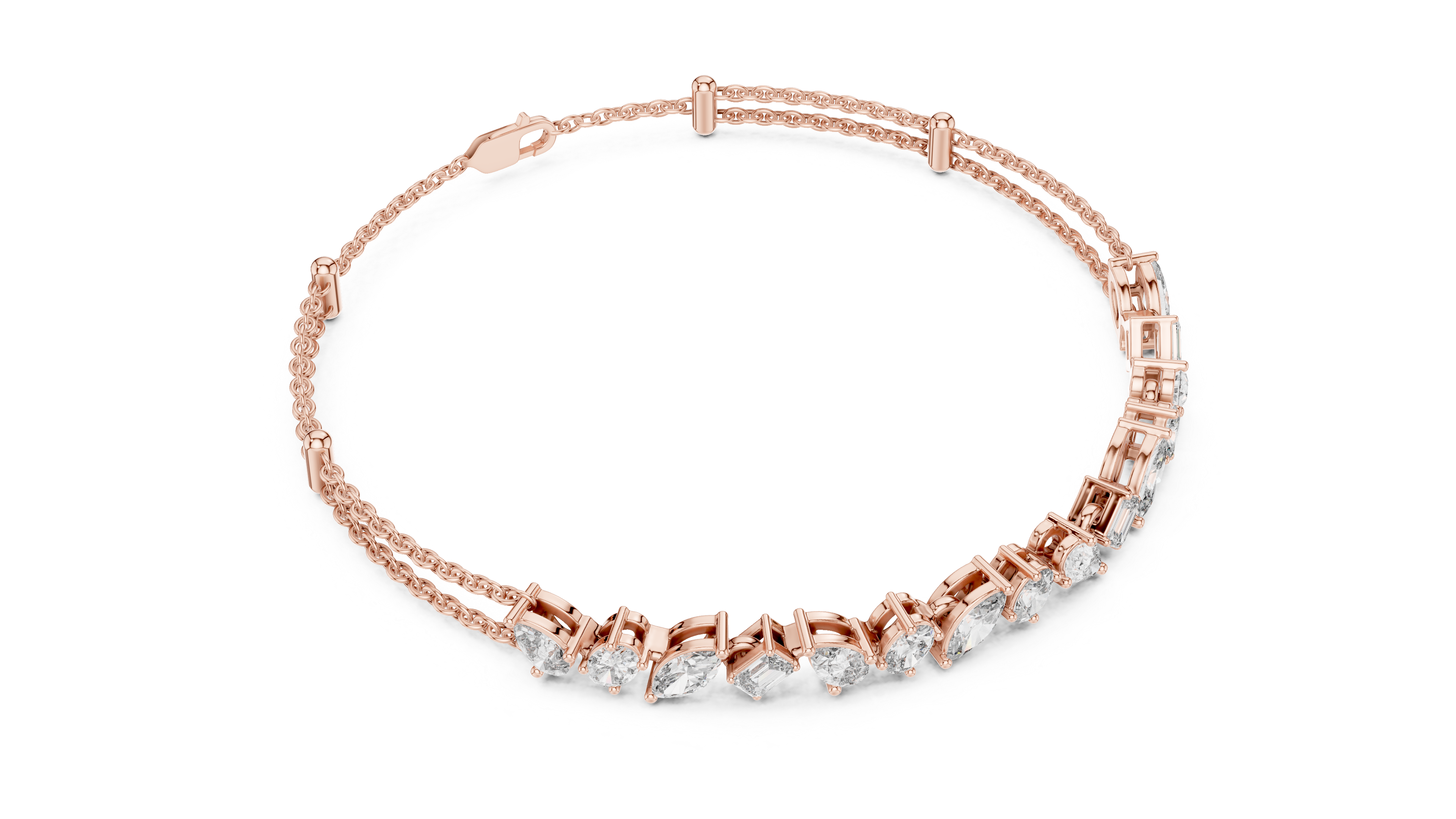 Mixed Shape Diamond Bracelet