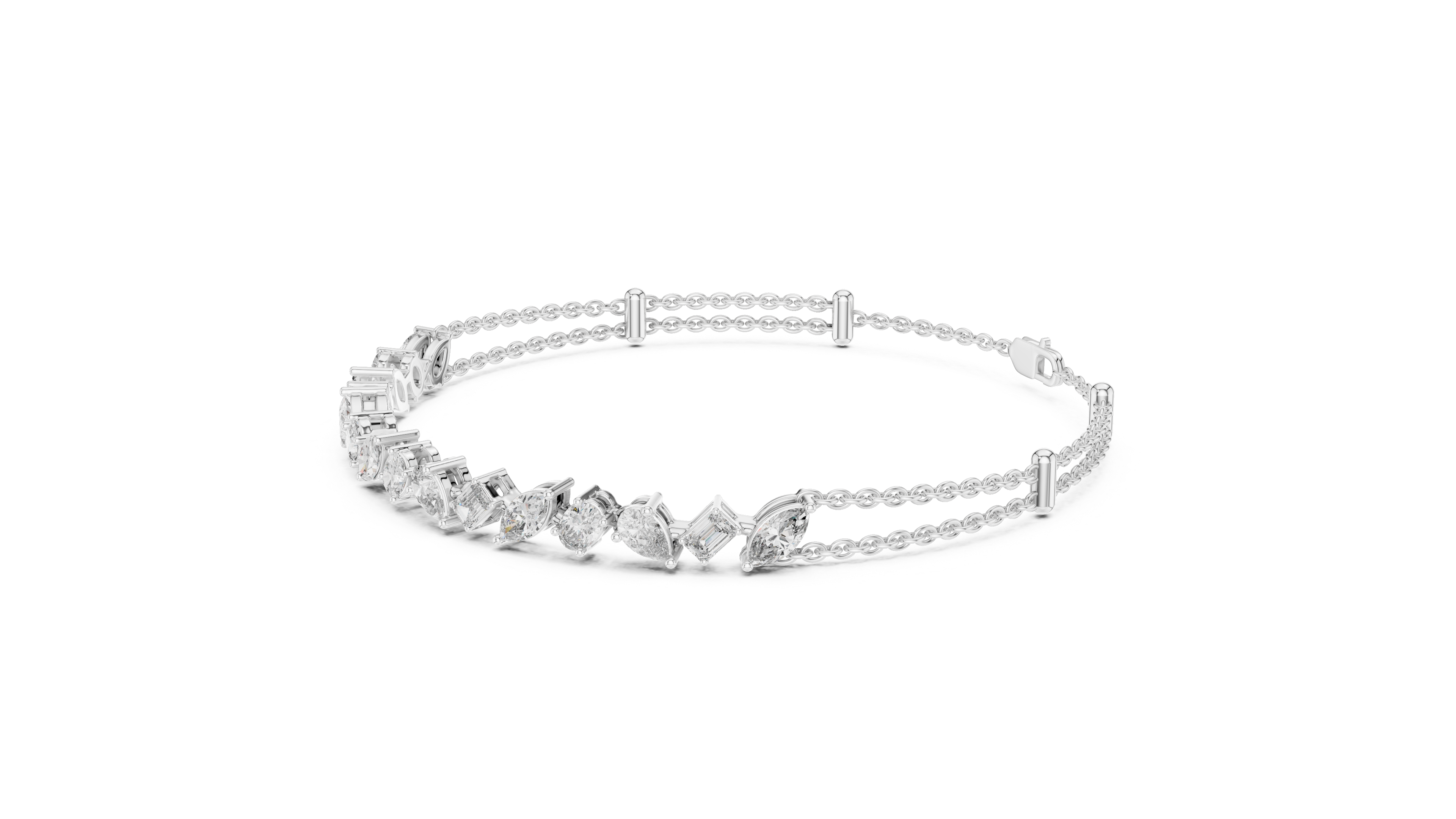 Mixed Shape Diamond Bracelet