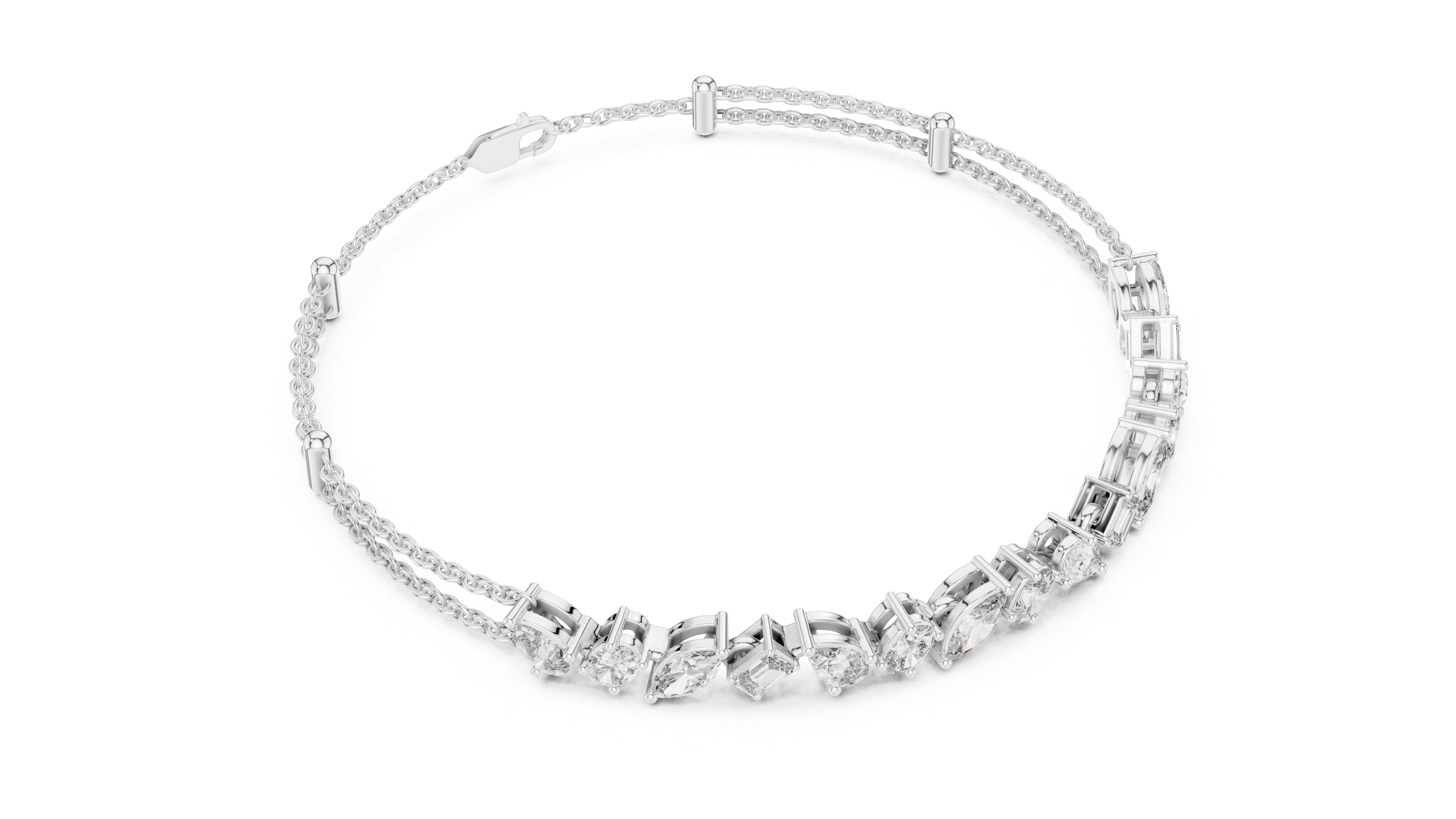Mixed Shape Diamond Bracelet