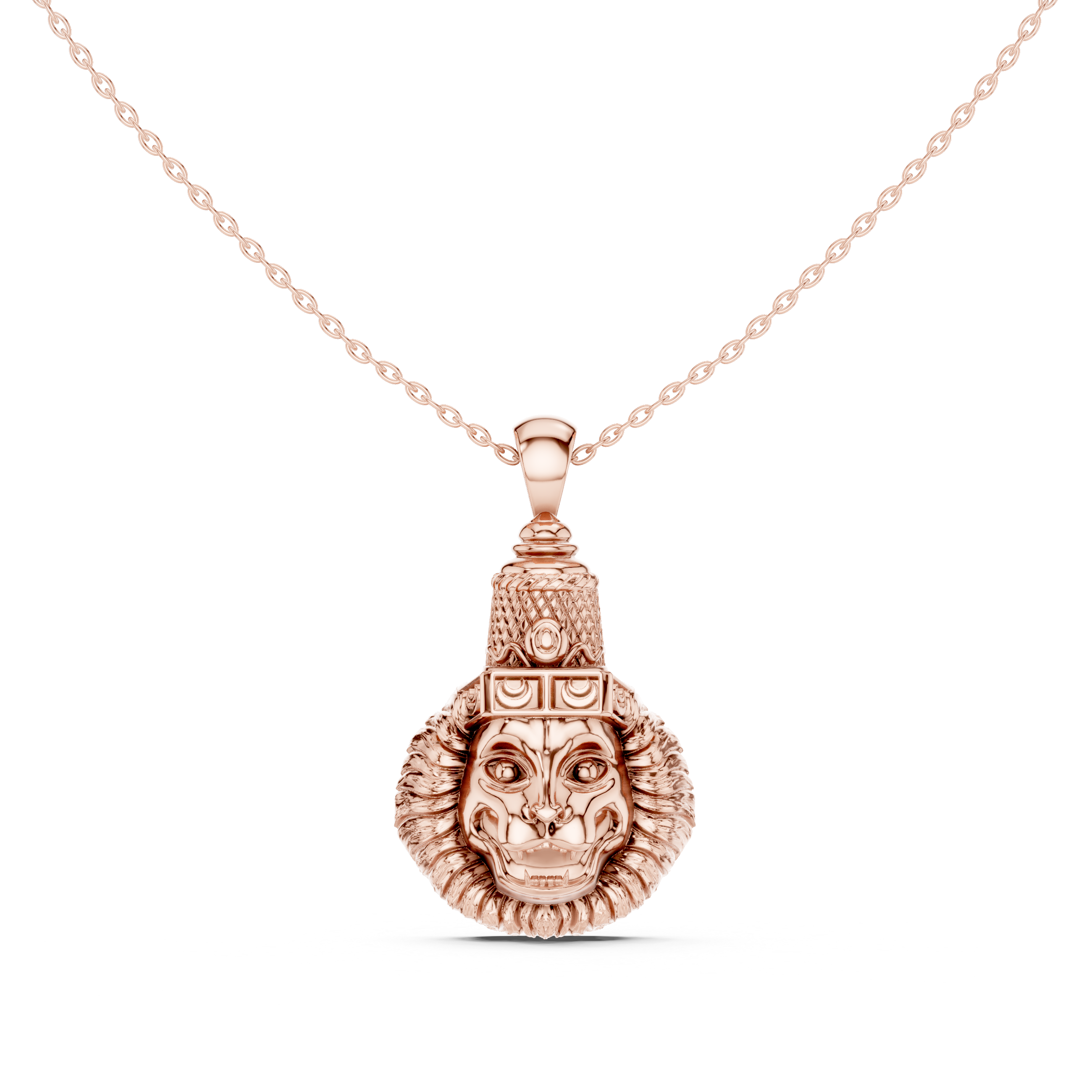 Lion Head Pendant Necklace
