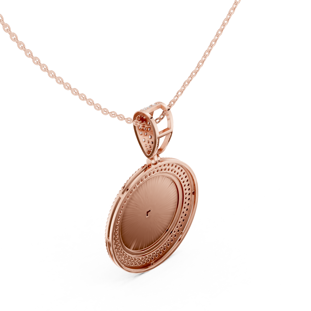 Diamond Medusa Coin Pendant