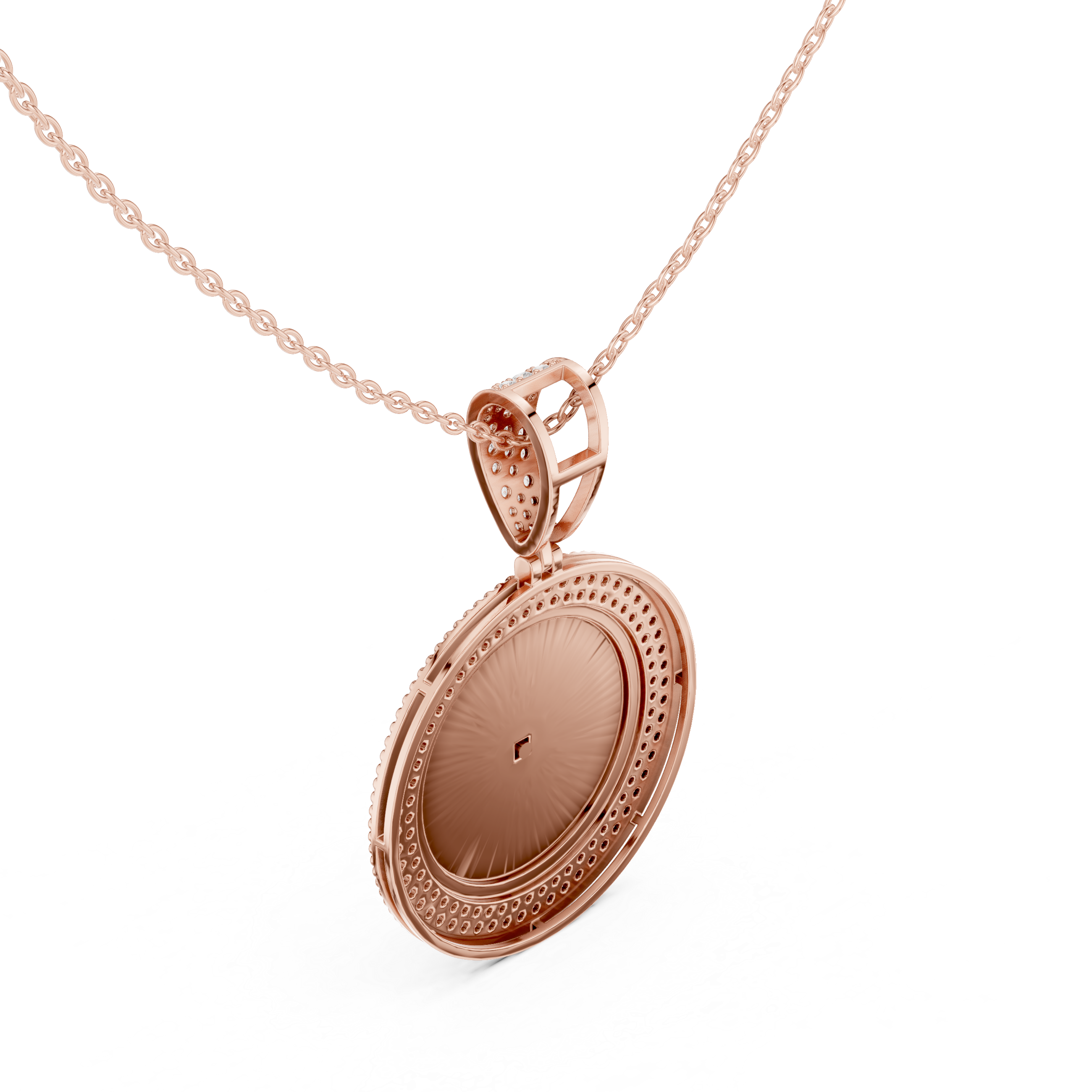 Diamond Medusa Coin Pendant