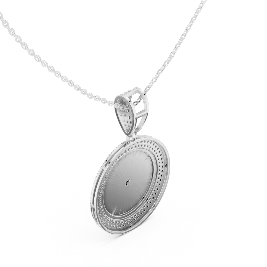 Diamond Medusa Coin Pendant