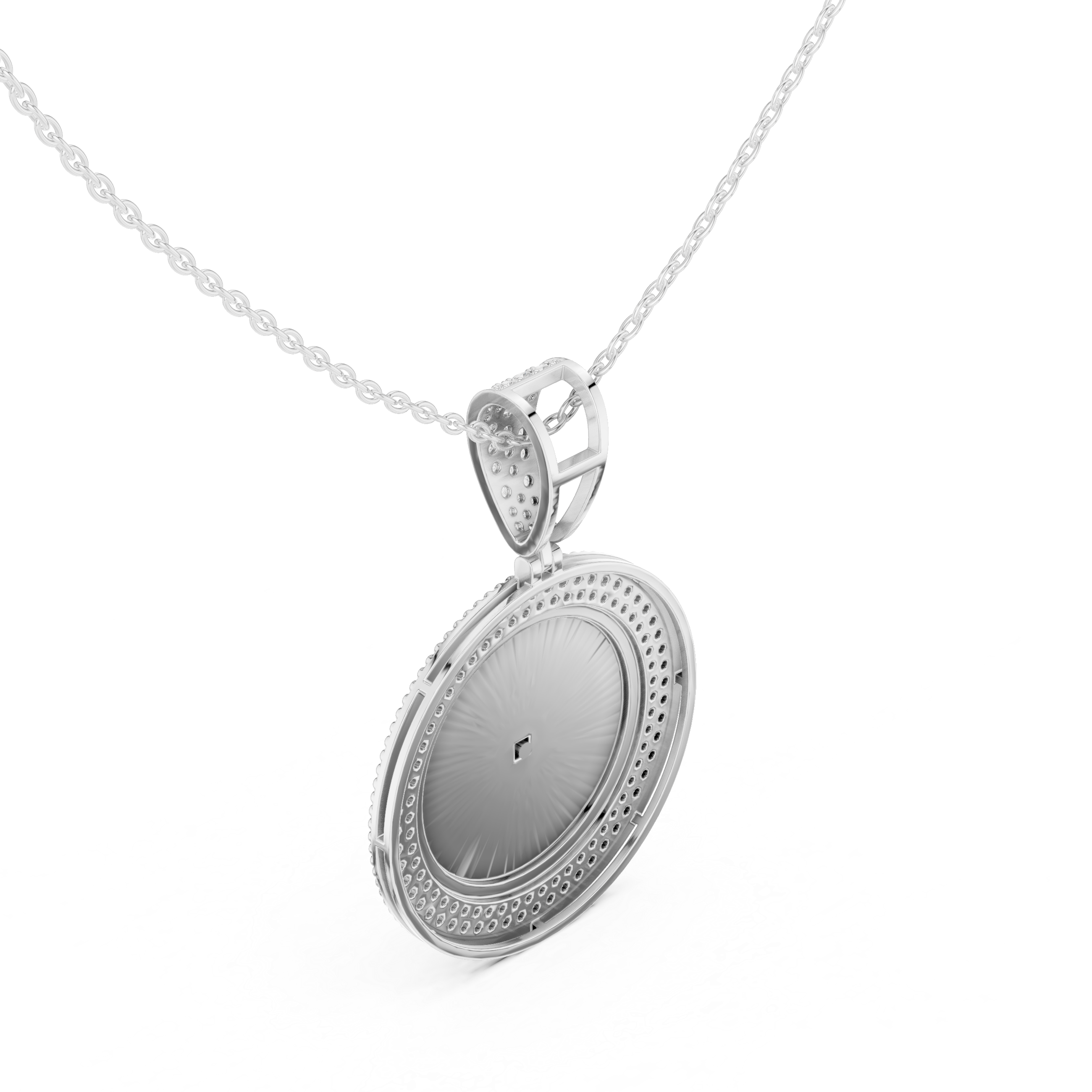 Diamond Medusa Coin Pendant