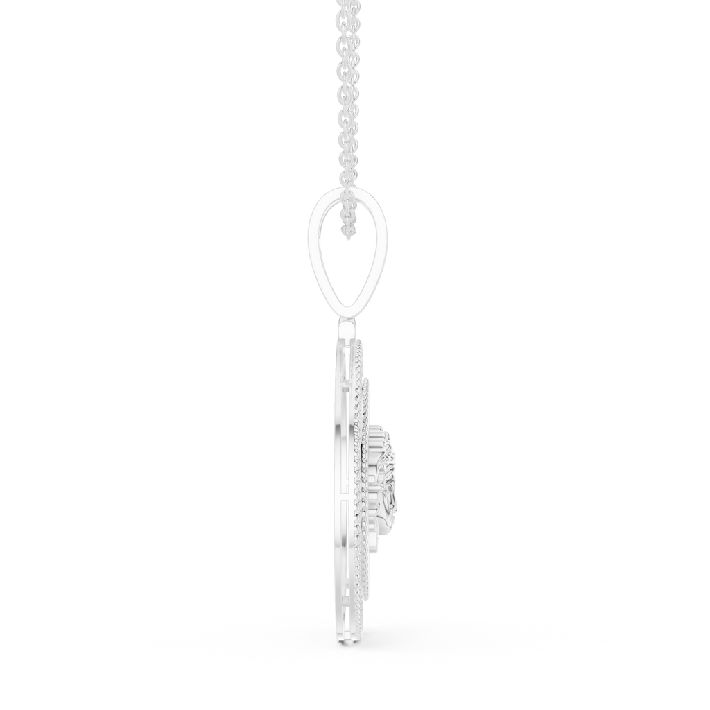 Diamond Medusa Coin Pendant