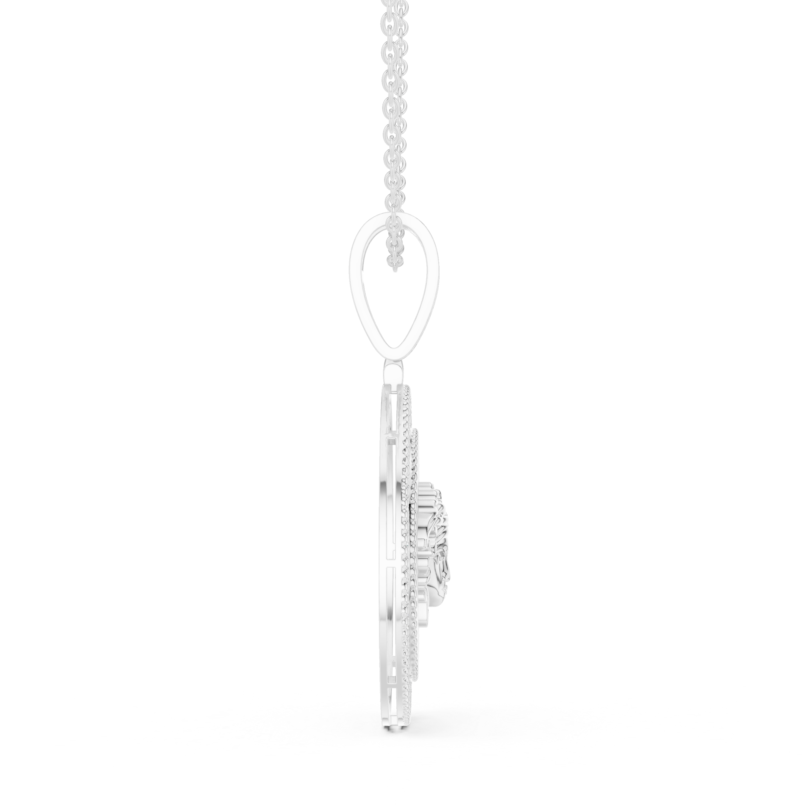 Diamond Medusa Coin Pendant