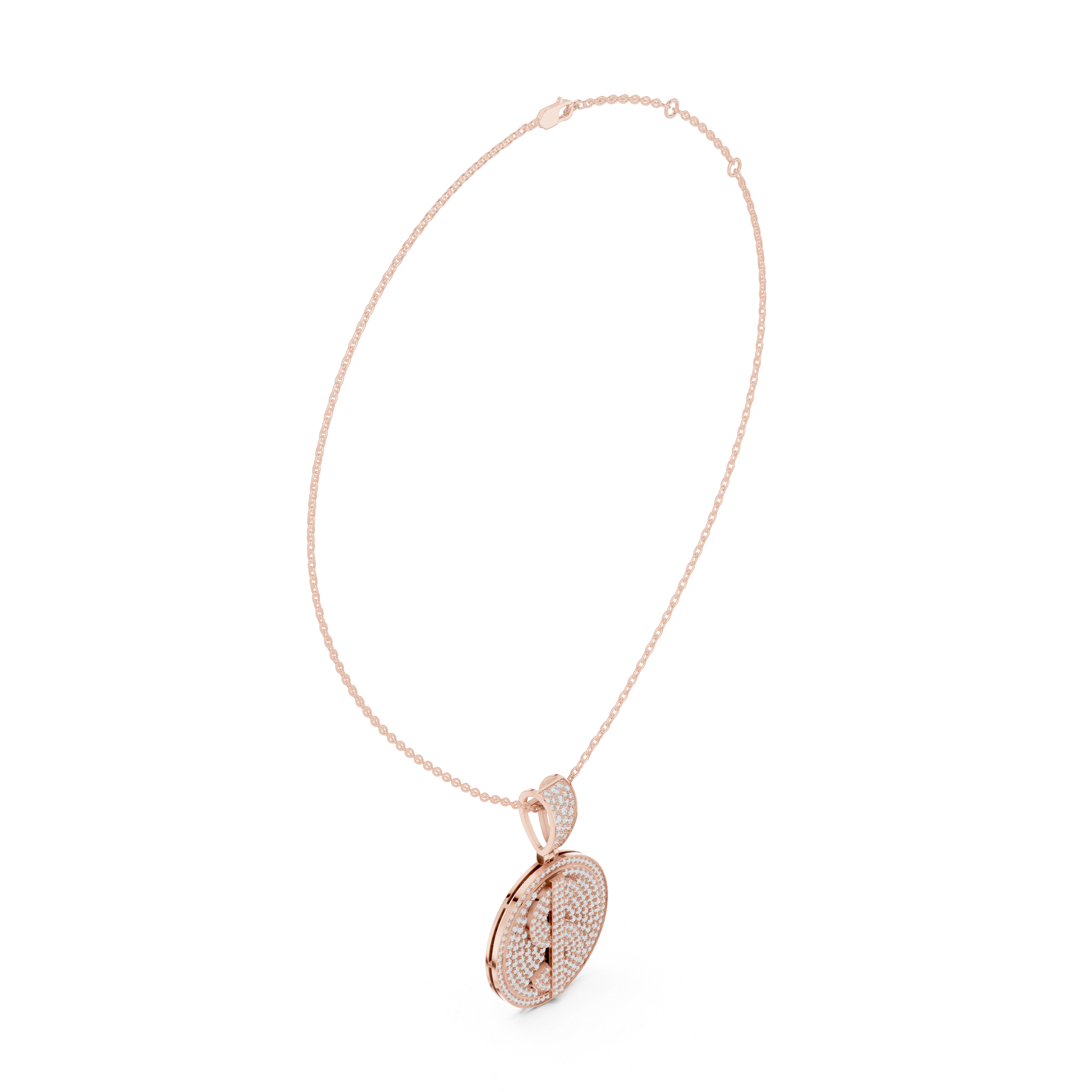 Personalized Luxury Initial Pendant with Pavé Set Diamonds