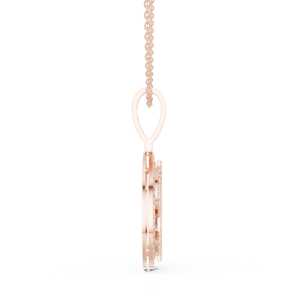 Personalized Luxury Initial Pendant with Pavé Set Diamonds