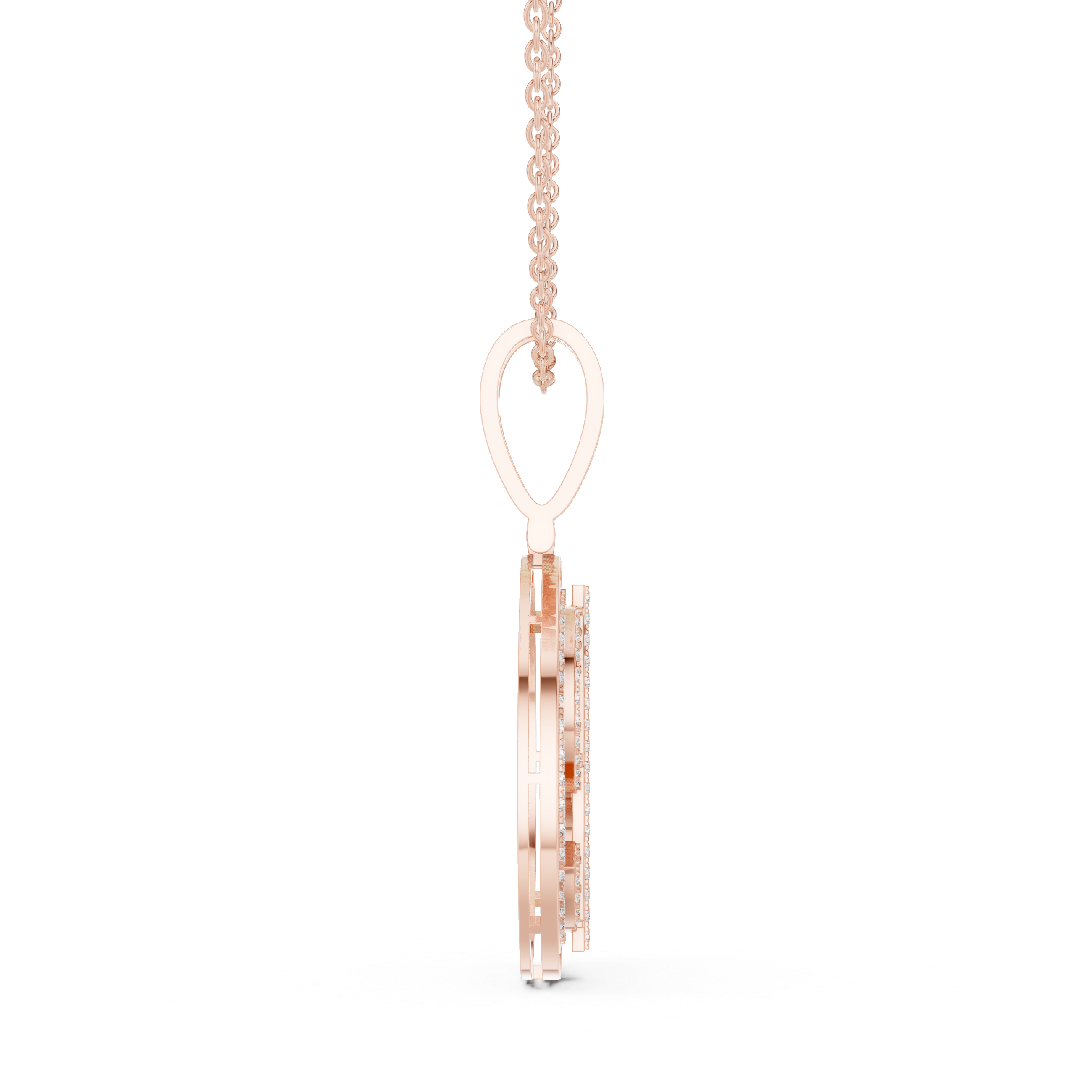 Personalized Luxury Initial Pendant with Pavé Set Diamonds
