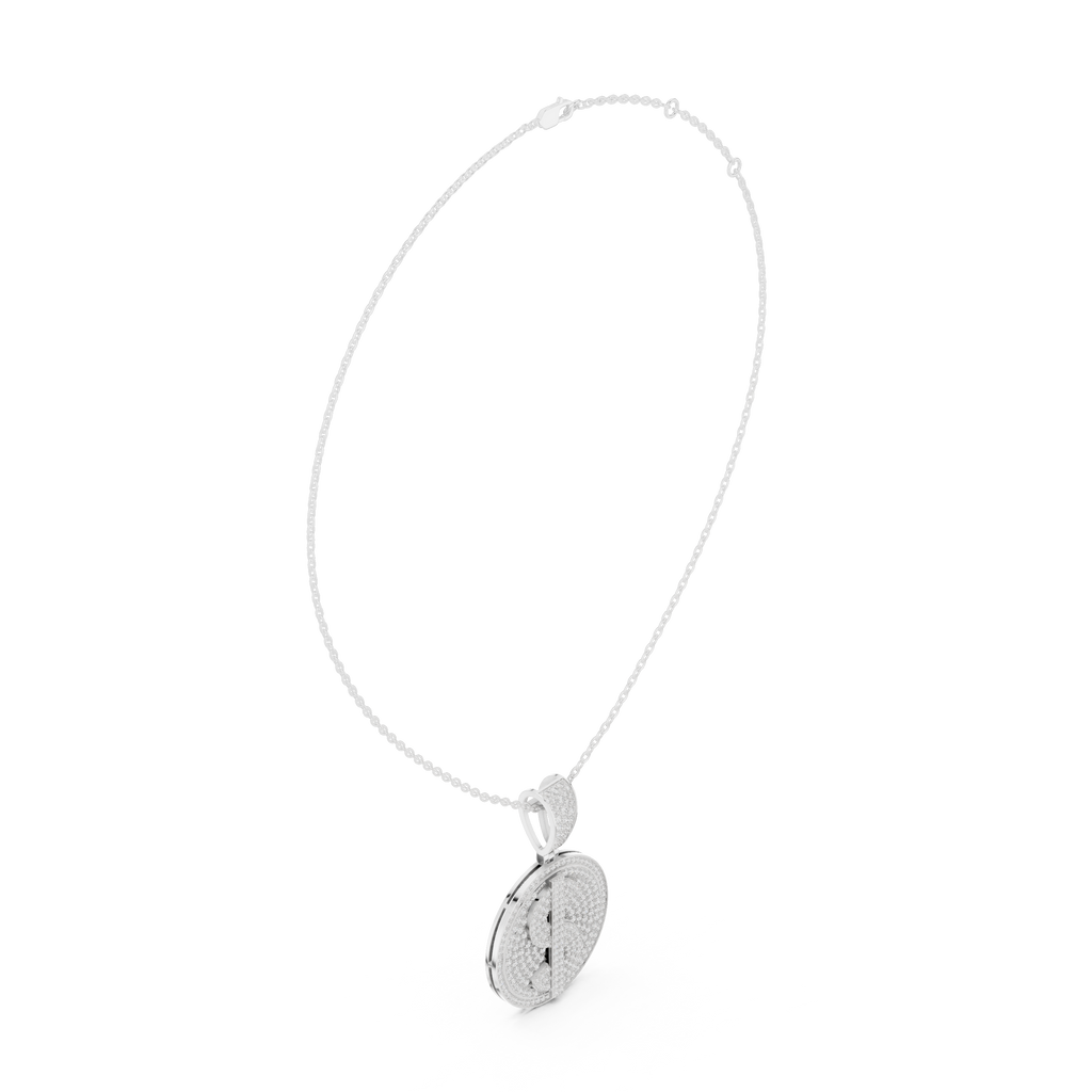 Personalized Luxury Initial Pendant with Pavé Set Diamonds