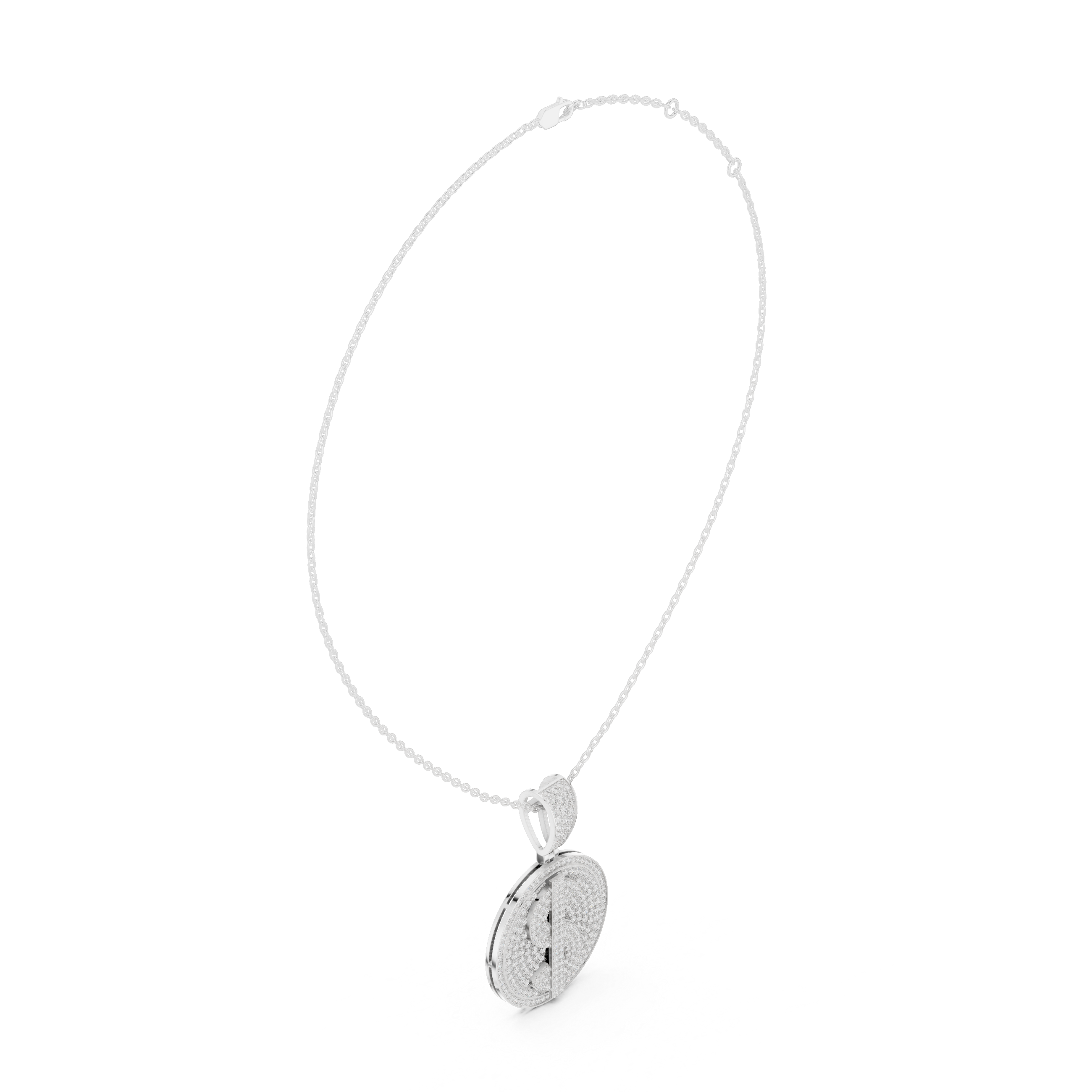 Personalized Luxury Initial Pendant with Pavé Set Diamonds