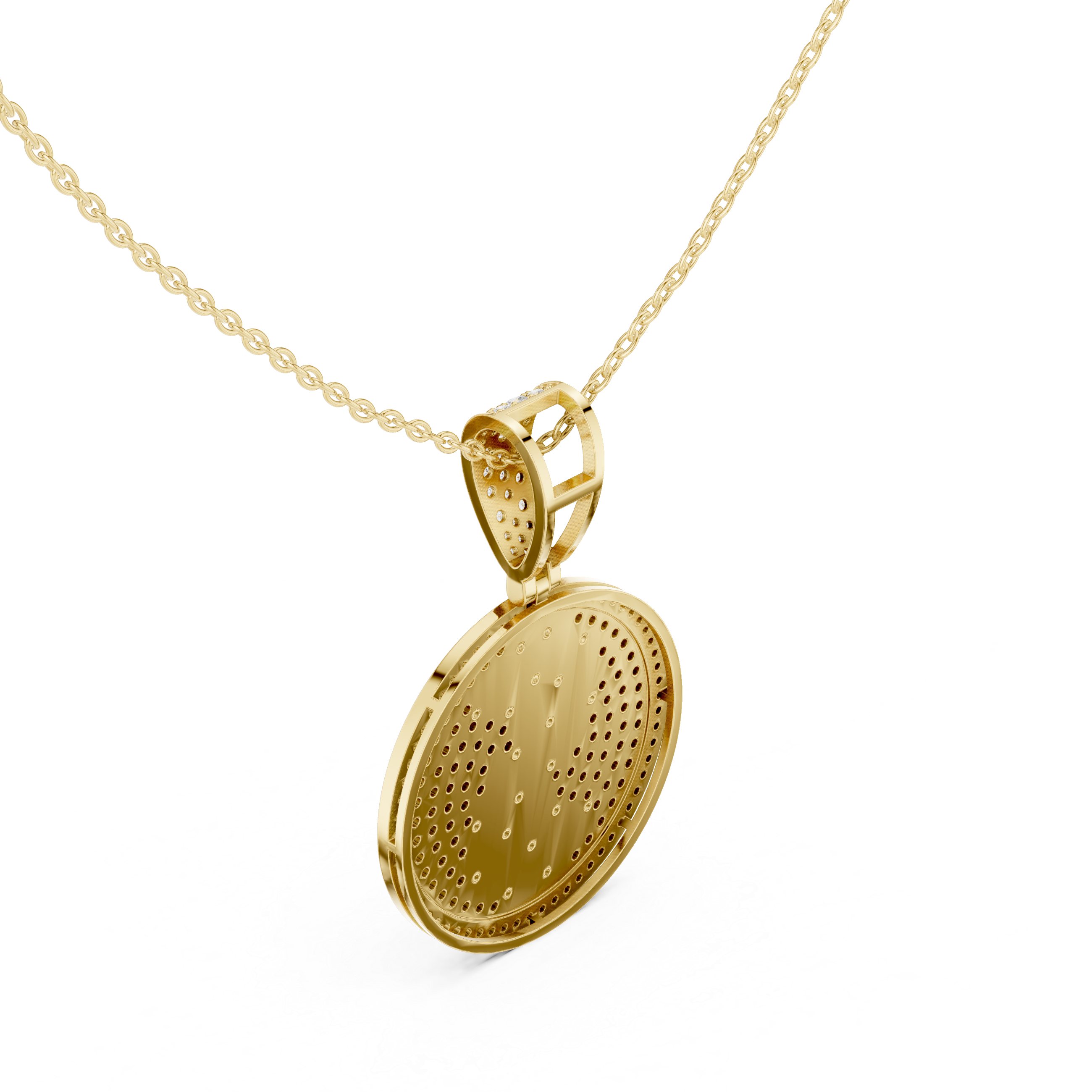 Personalized Luxury Initial Pendant with Pavé Set Diamonds