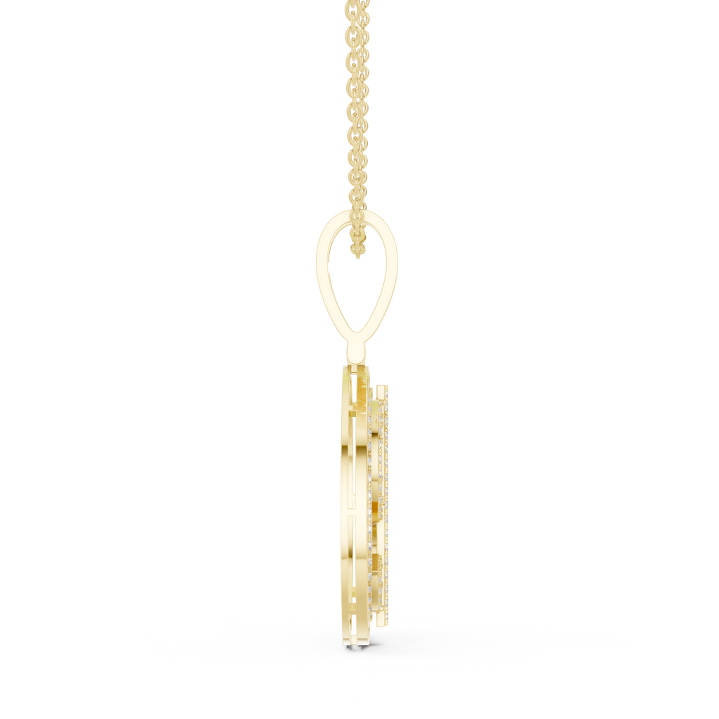 Personalized Luxury Initial Pendant with Pavé Set Diamonds