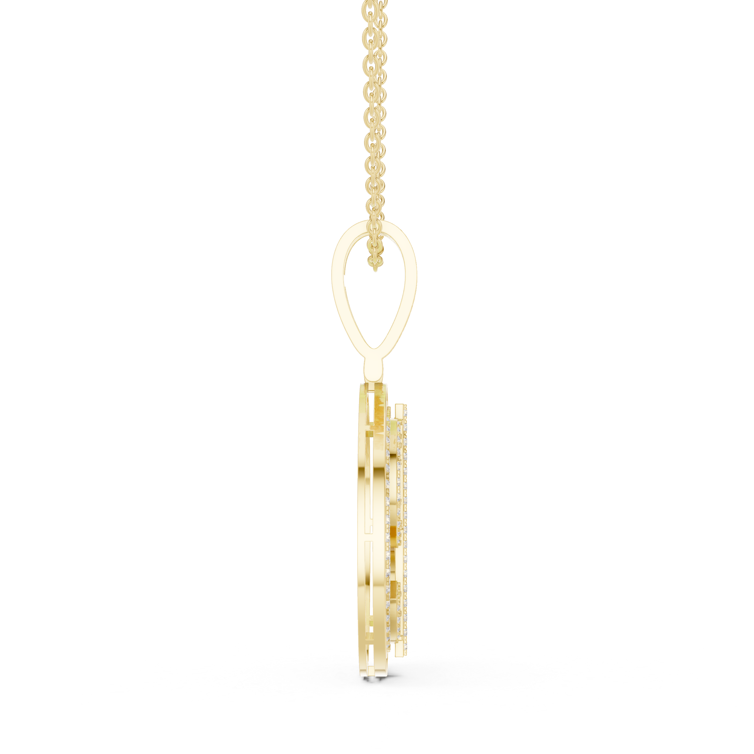 Personalized Luxury Initial Pendant with Pavé Set Diamonds