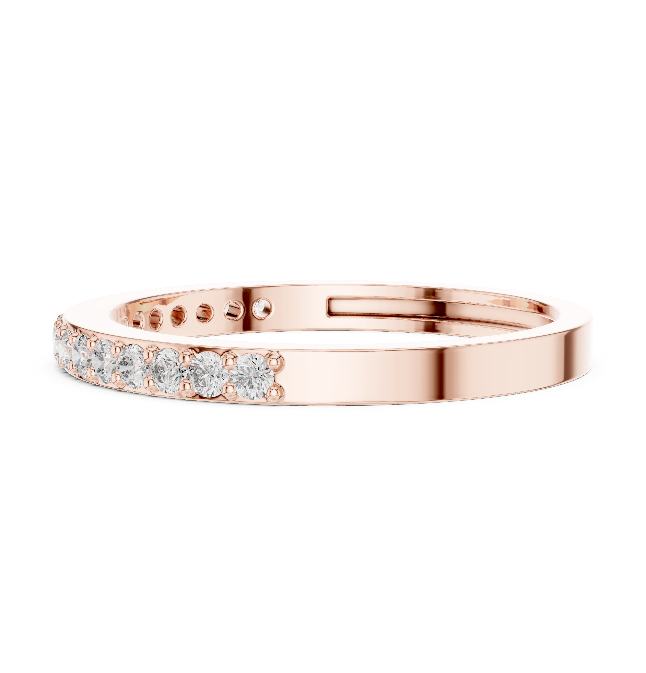 Half Eternity Wedding Band Ring