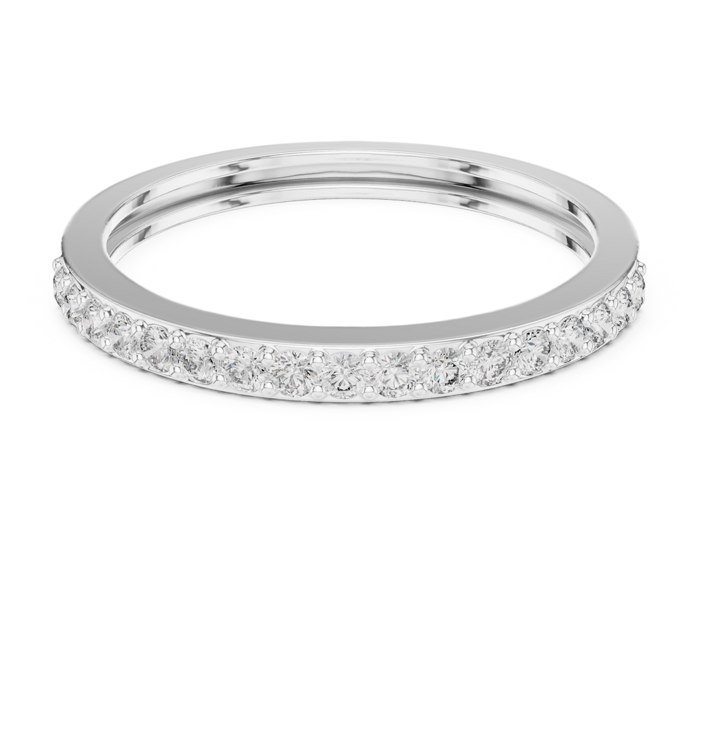 Half Eternity Wedding Band Ring