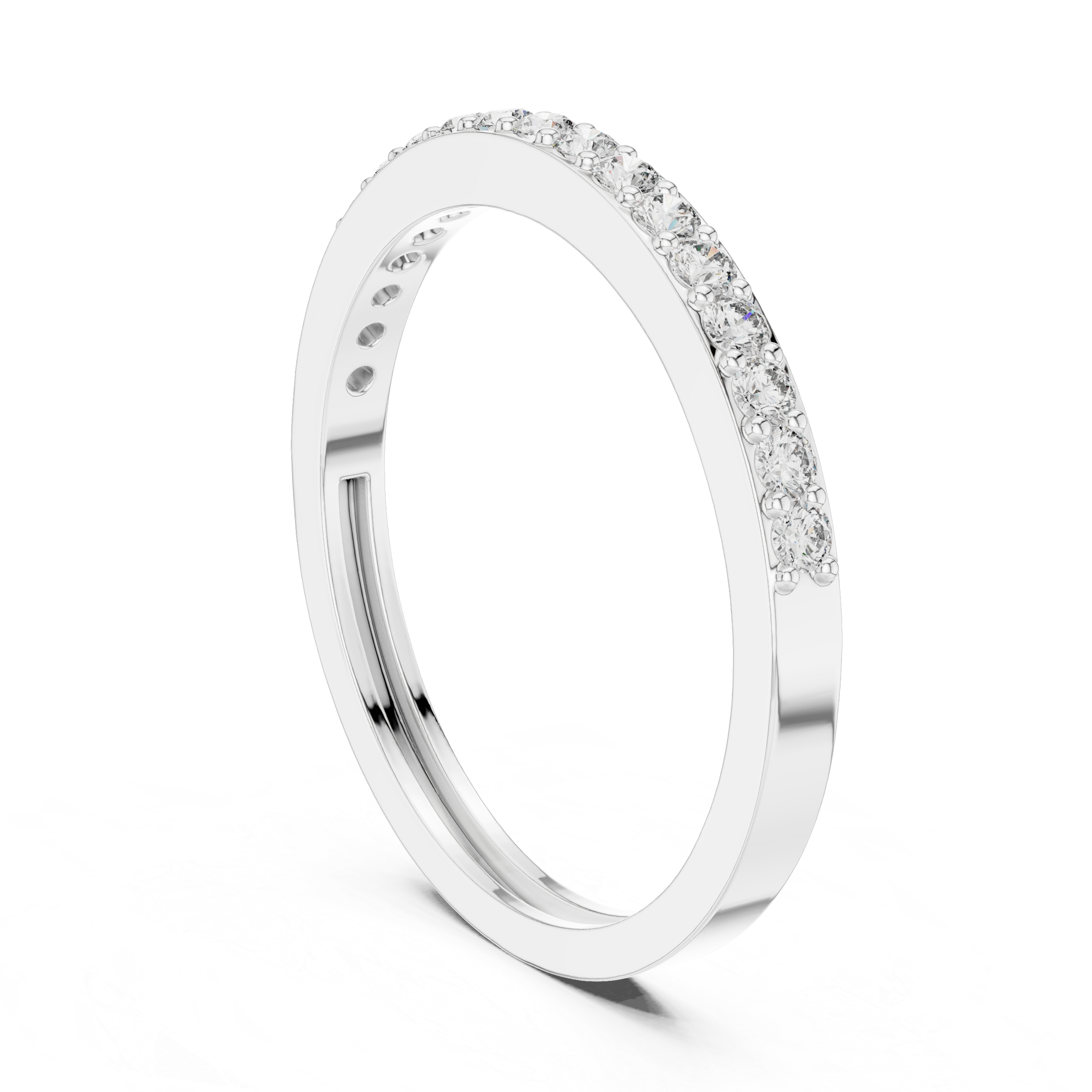 Half Eternity Wedding Band Ring
