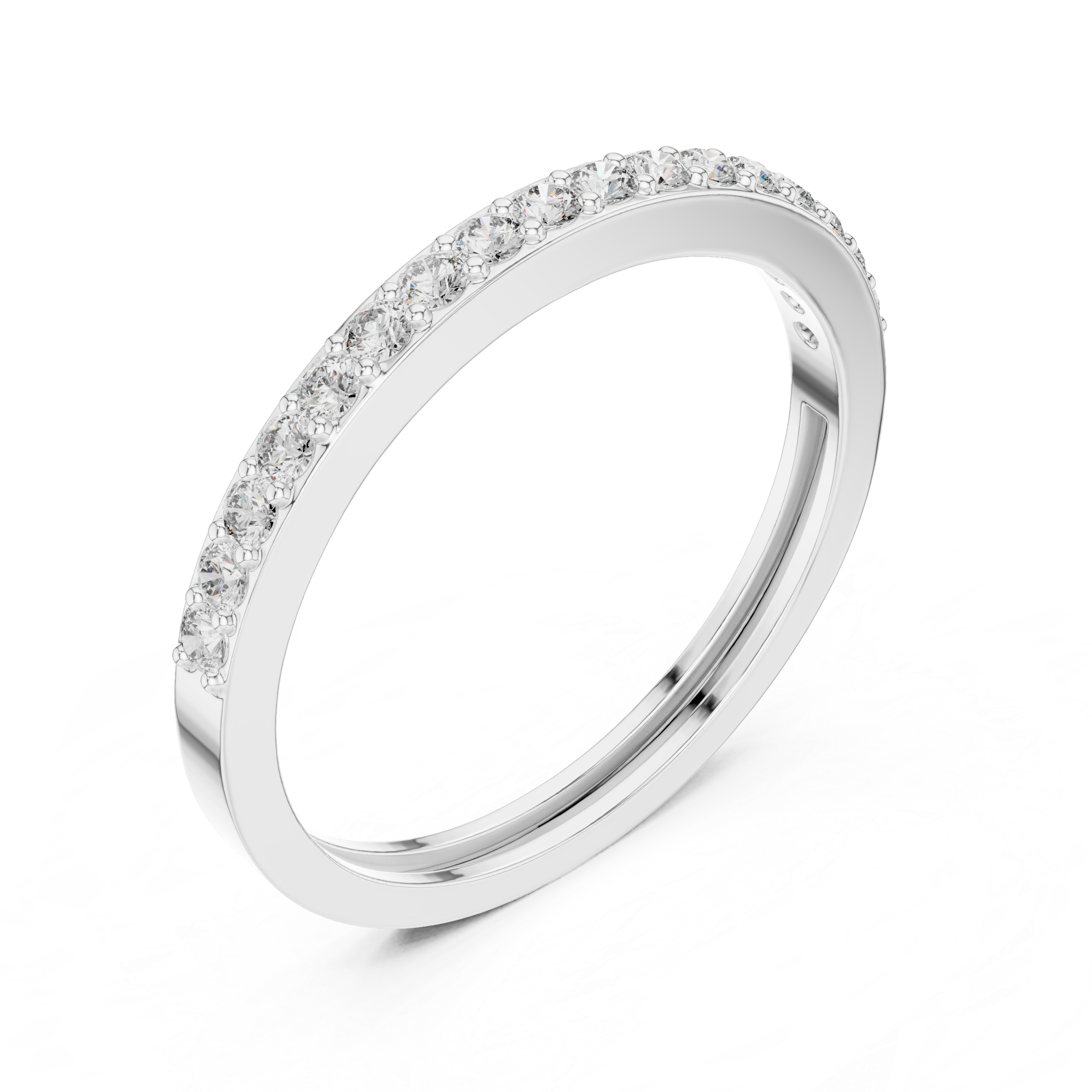 Half Eternity Wedding Band Ring