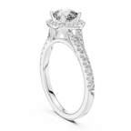 Cushion Halo Solitaire Ring