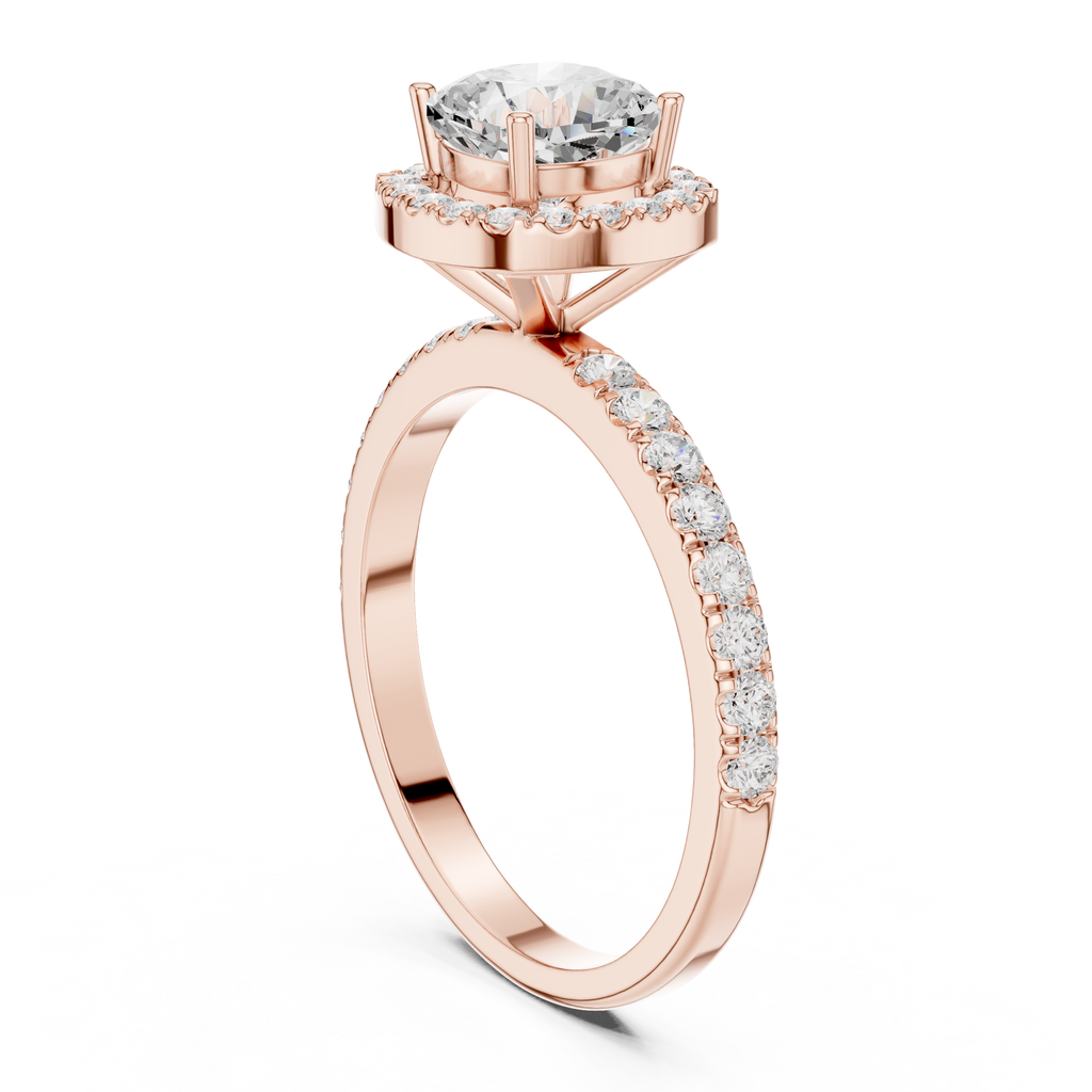 Cushion Cut Halo Engagement Ring