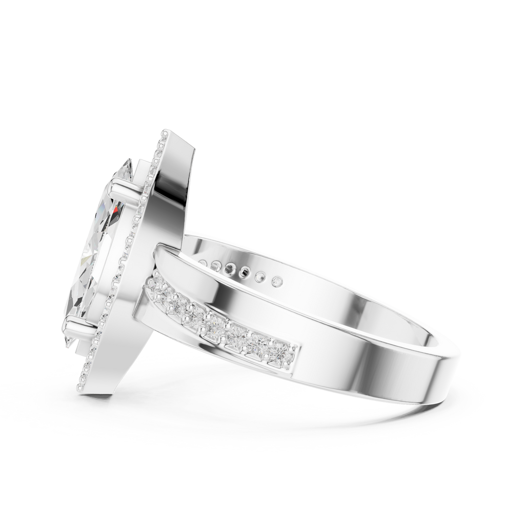Marquise Halo Diamond Ring