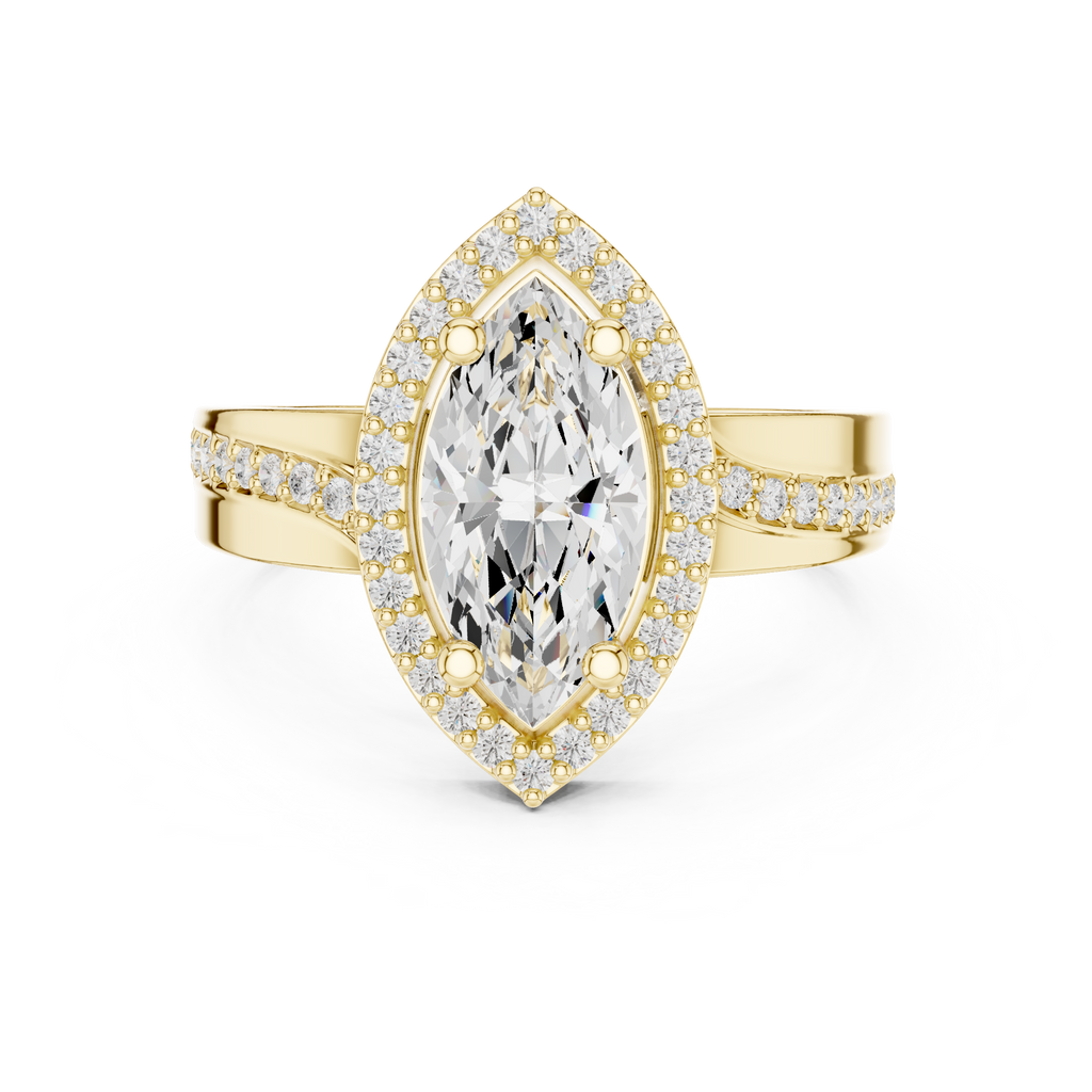 Marquise Halo Diamond Ring
