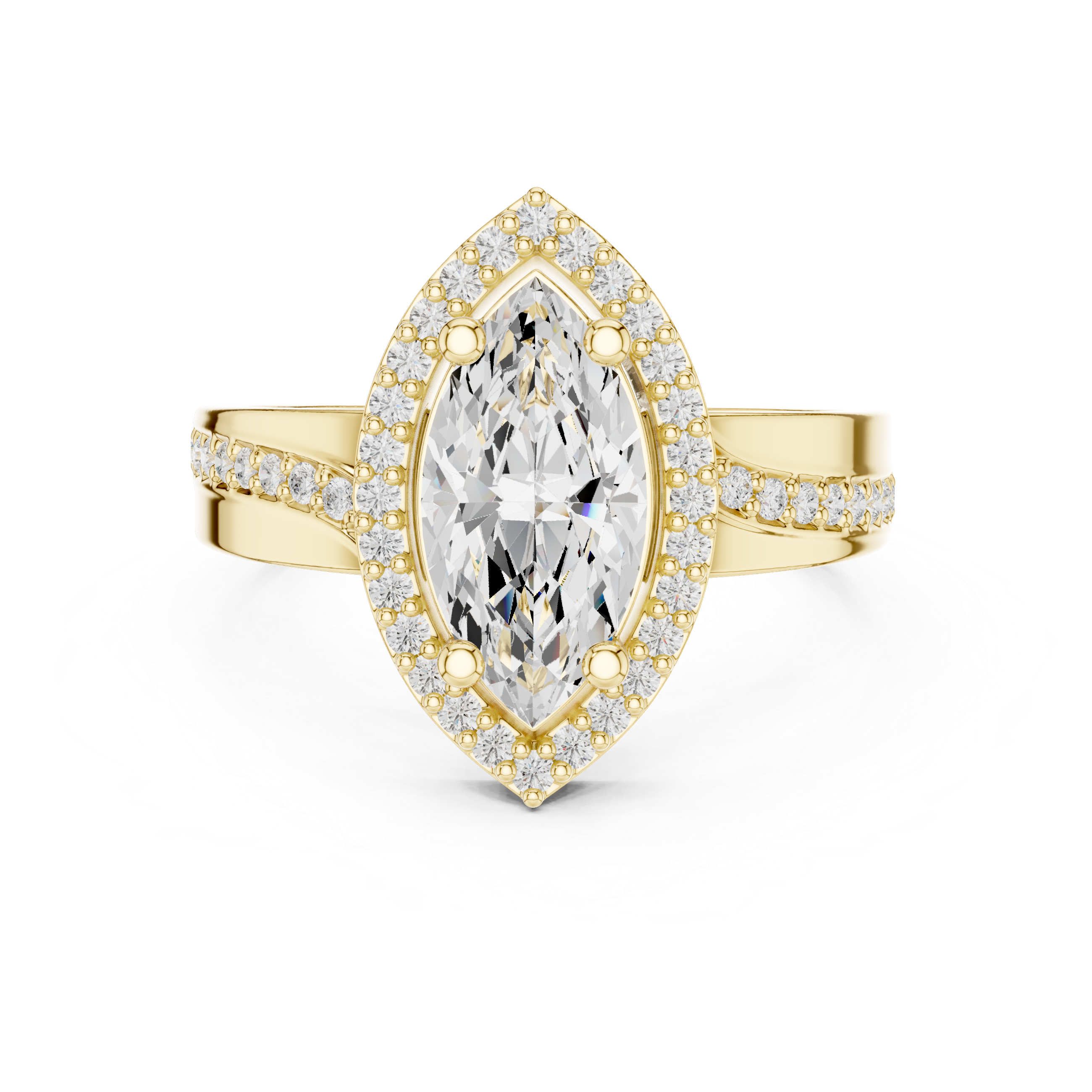 Marquise Halo Diamond Ring