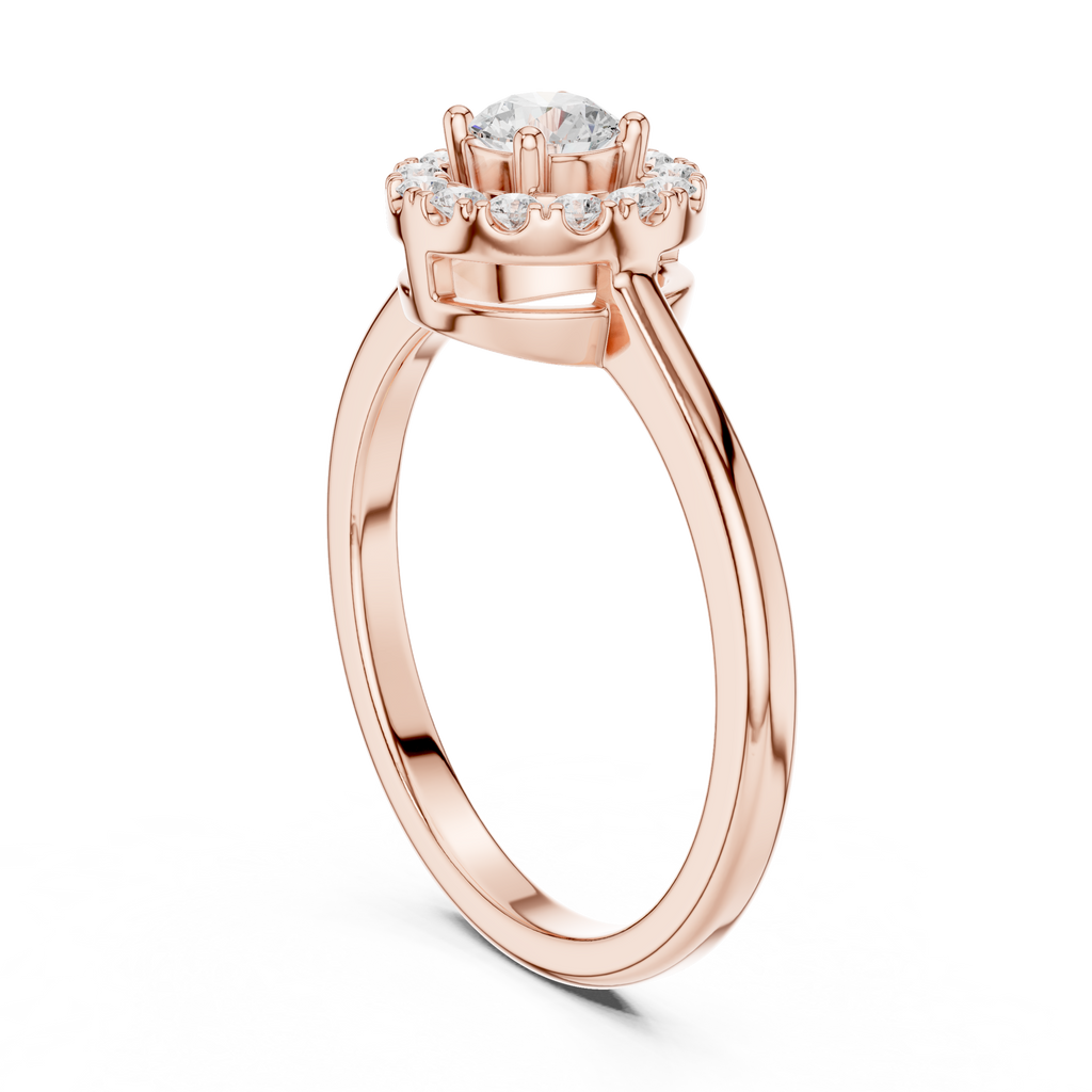 Classic Halo Diamond Engagement Ring
