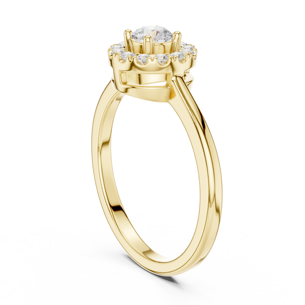 Classic Halo Diamond Engagement Ring