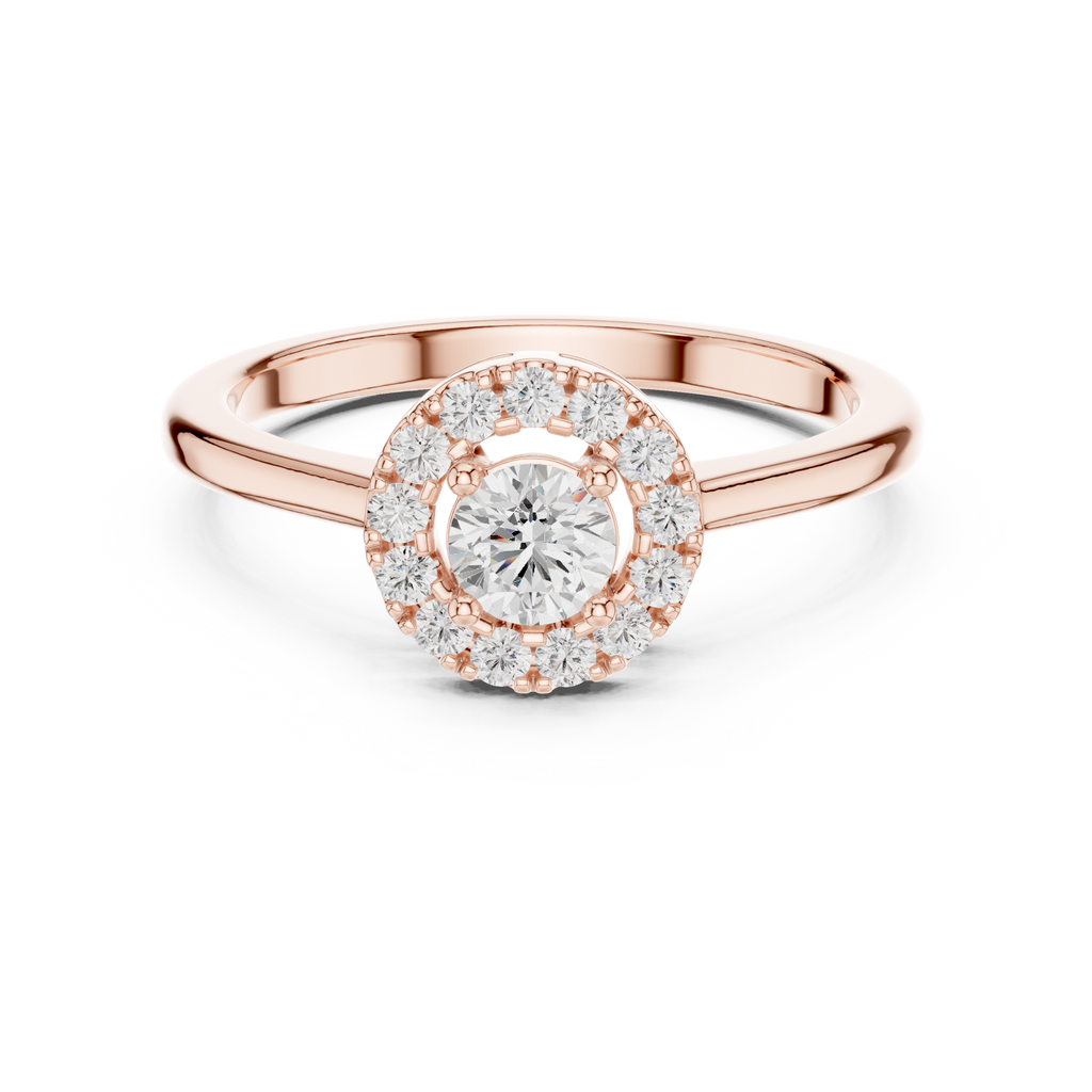 Classic Halo Diamond Engagement Ring