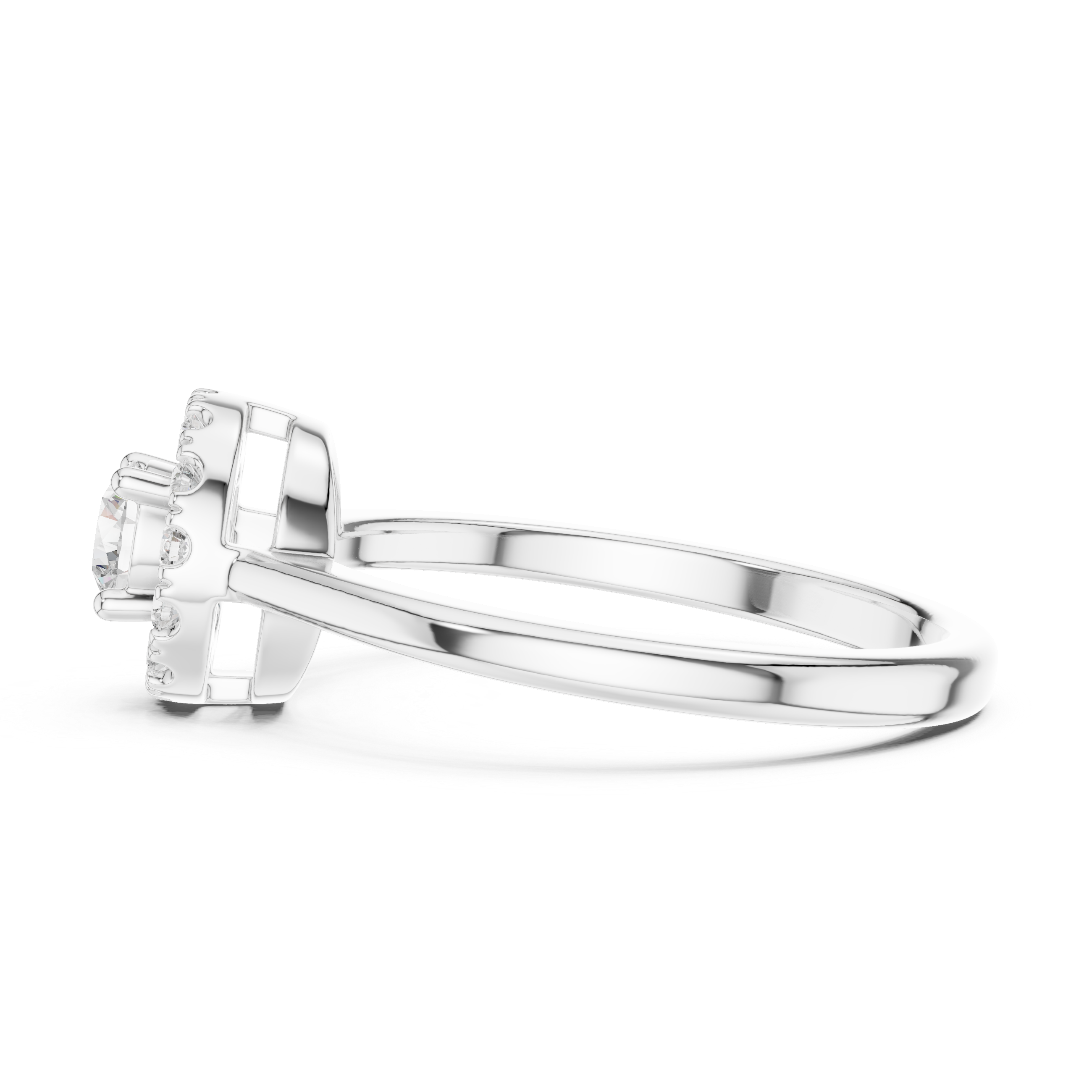 Classic Halo Diamond Engagement Ring