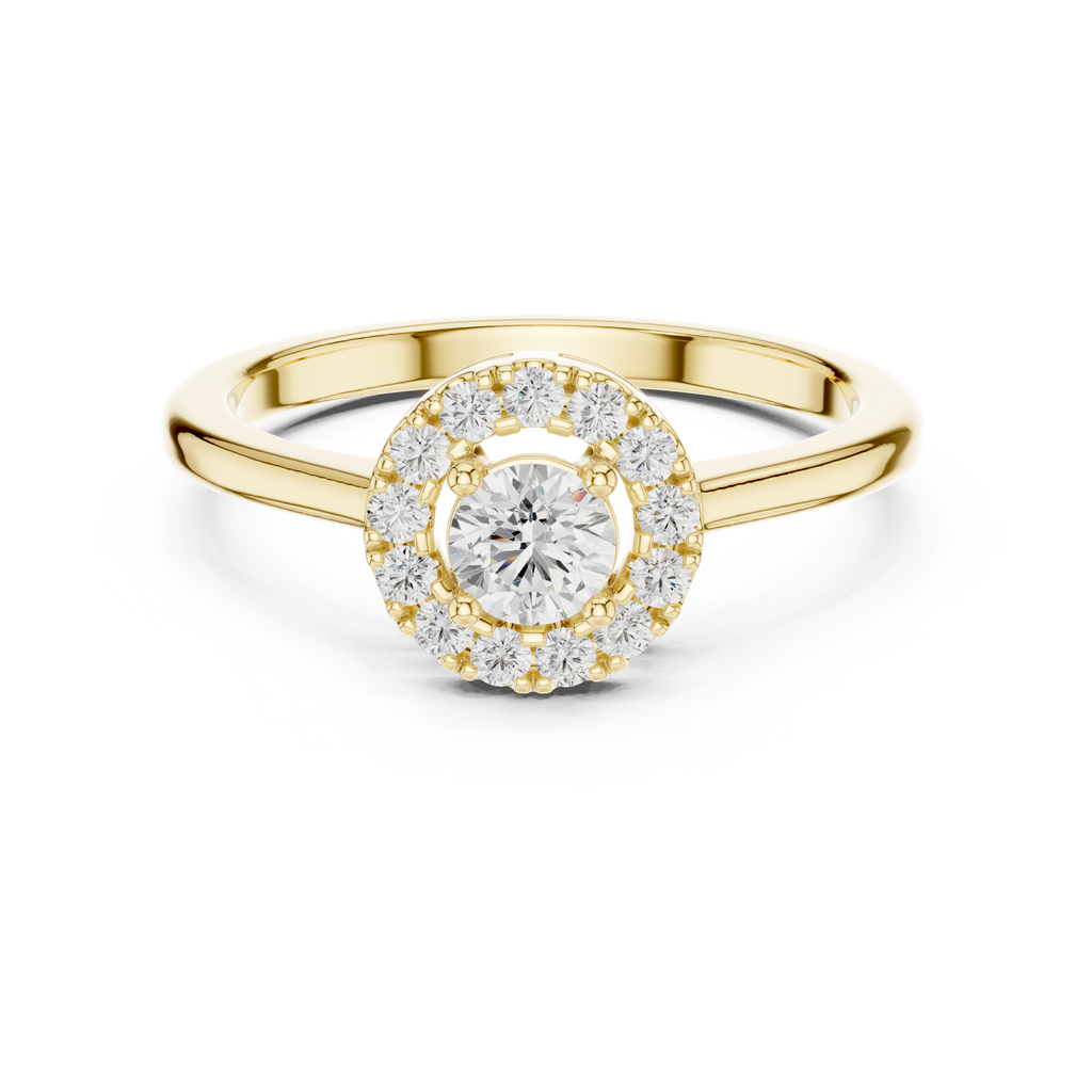Classic Halo Diamond Engagement Ring