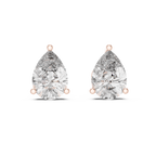 Pear Diamond Stud Earrings
