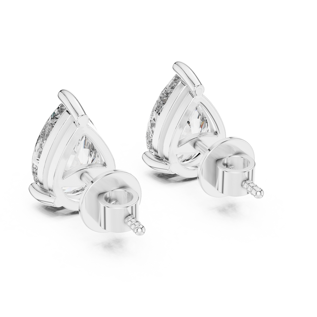 Pear Diamond Stud Earrings