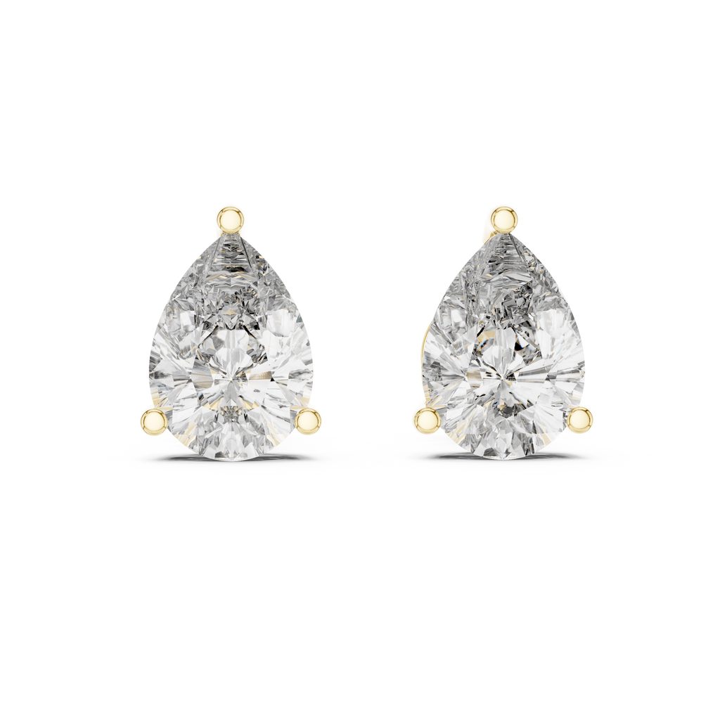 Pear Diamond Stud Earrings