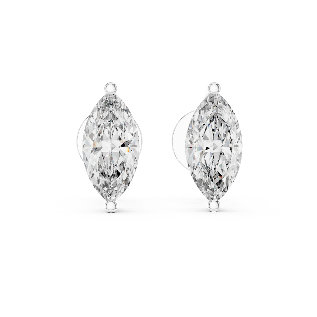 Marquise Solitaire Stud Earrings