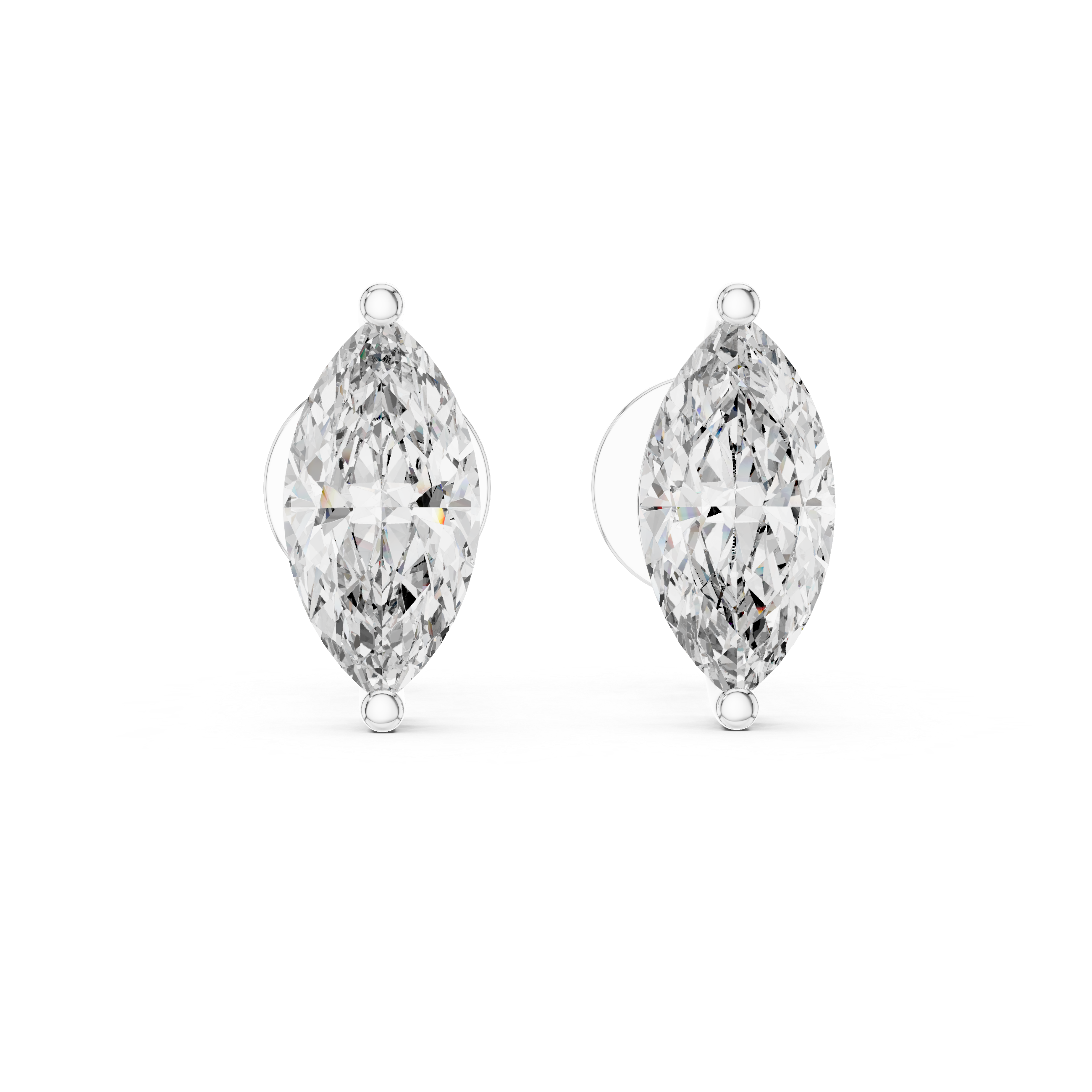 Marquise Solitaire Stud Earrings