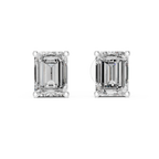 Emerald Cut Diamond Stud Earrings