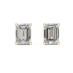 Emerald Cut Diamond Stud Earrings