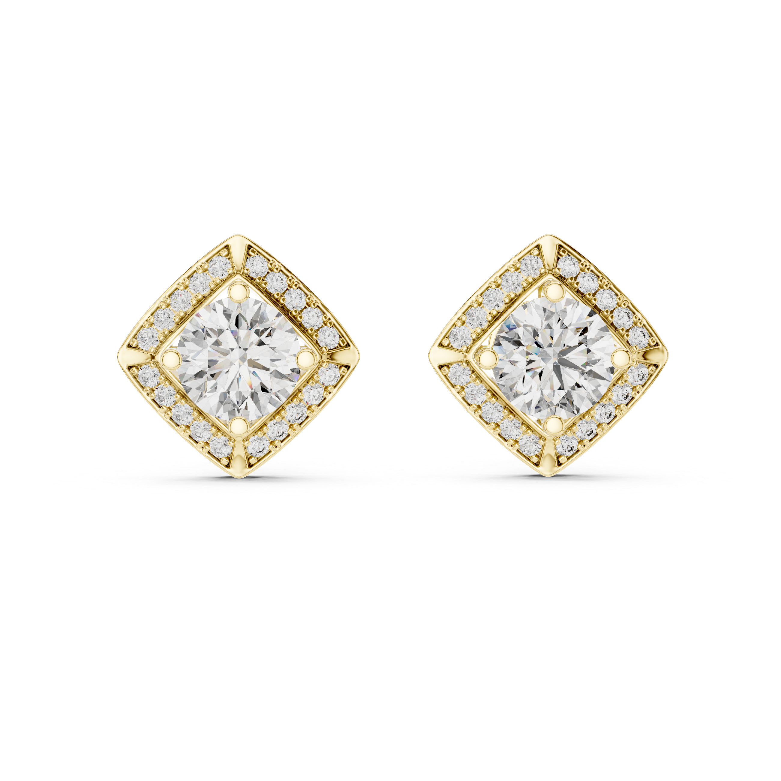 Fancy Diamond Stud Earrings