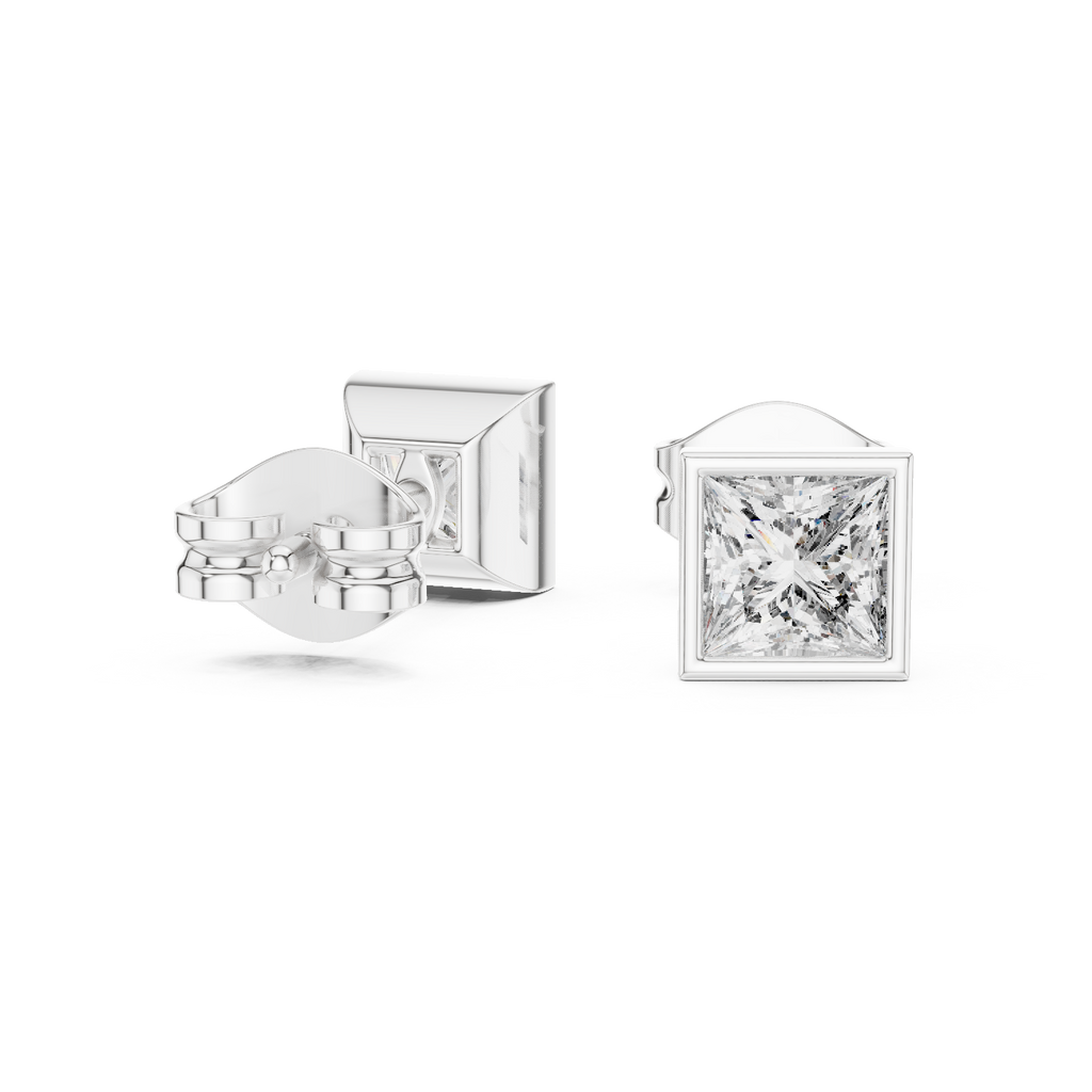 Princess Cut Diamond Stud Earrings