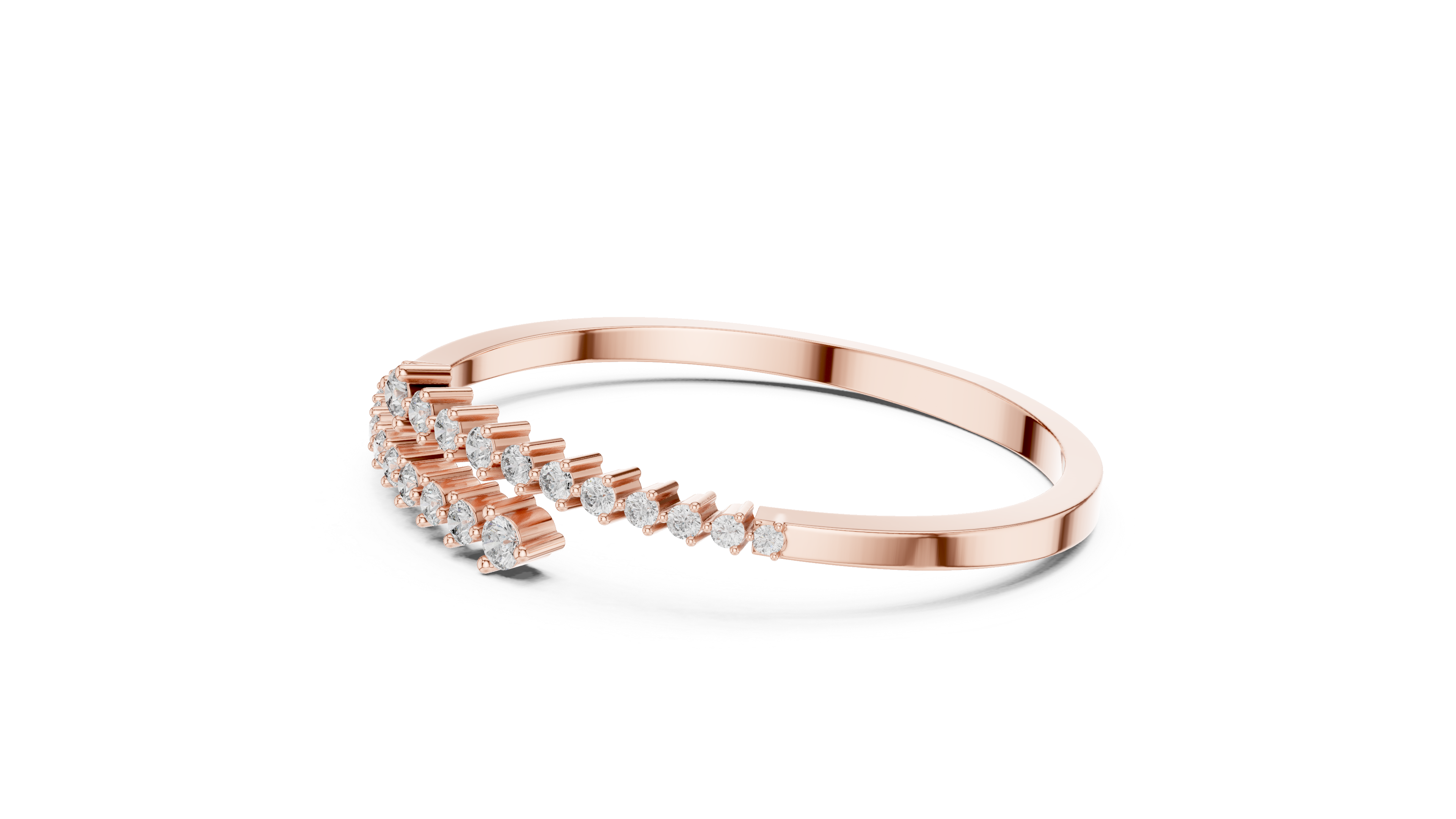 Graduated Diamond Bangle Bracelet
