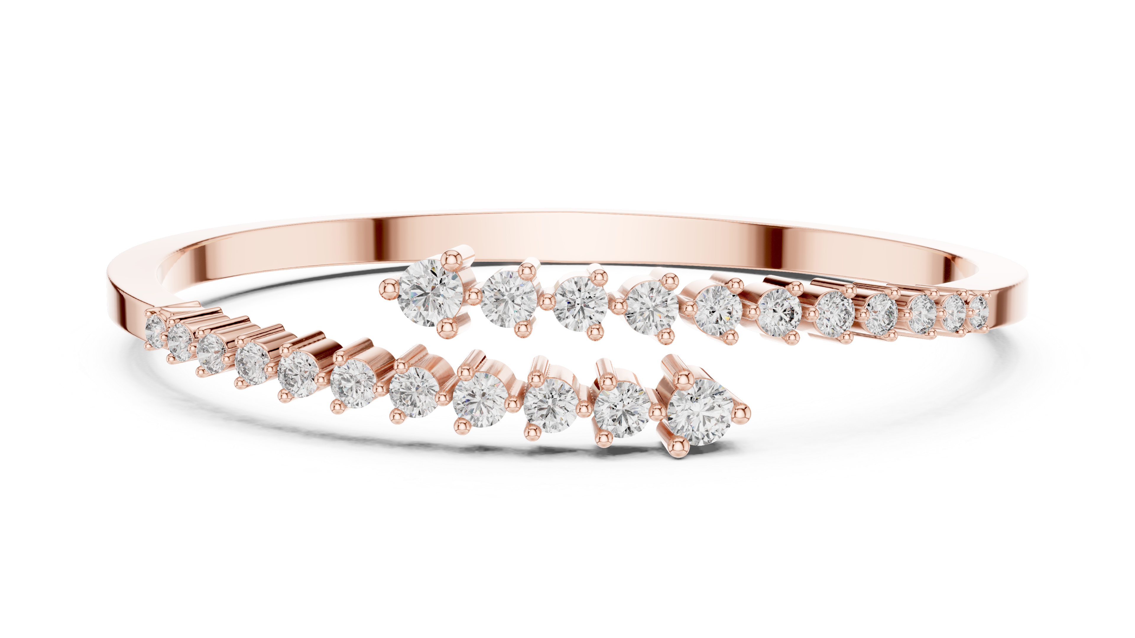 Graduated Diamond Bangle Bracelet